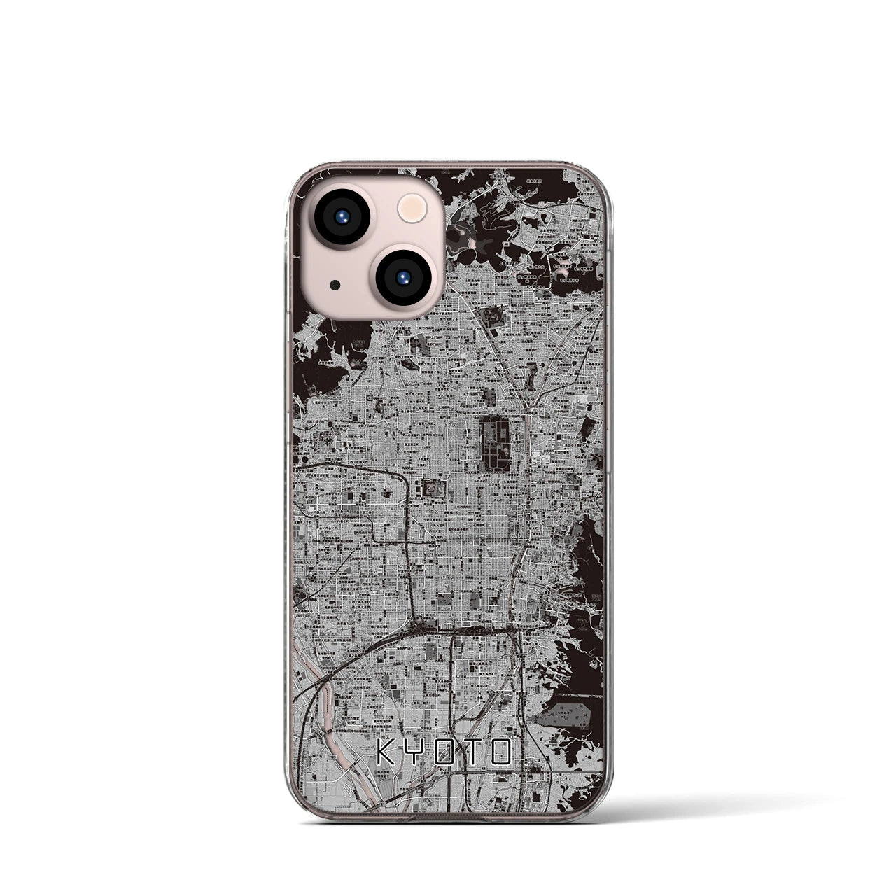 【京都(京都府)】地図柄iPhoneケース(クリアタイプ)