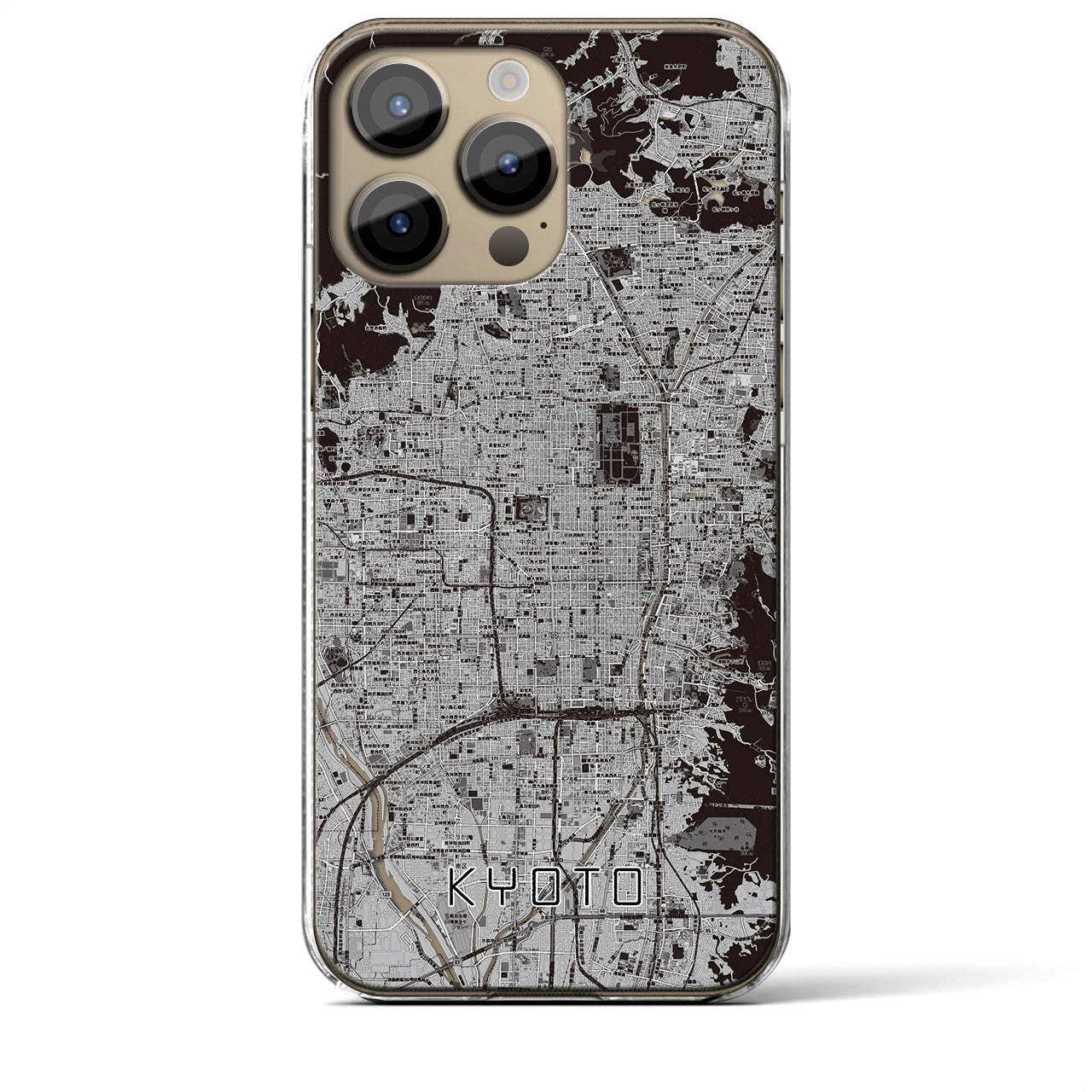 【京都(京都府)】地図柄iPhoneケース(クリアタイプ)