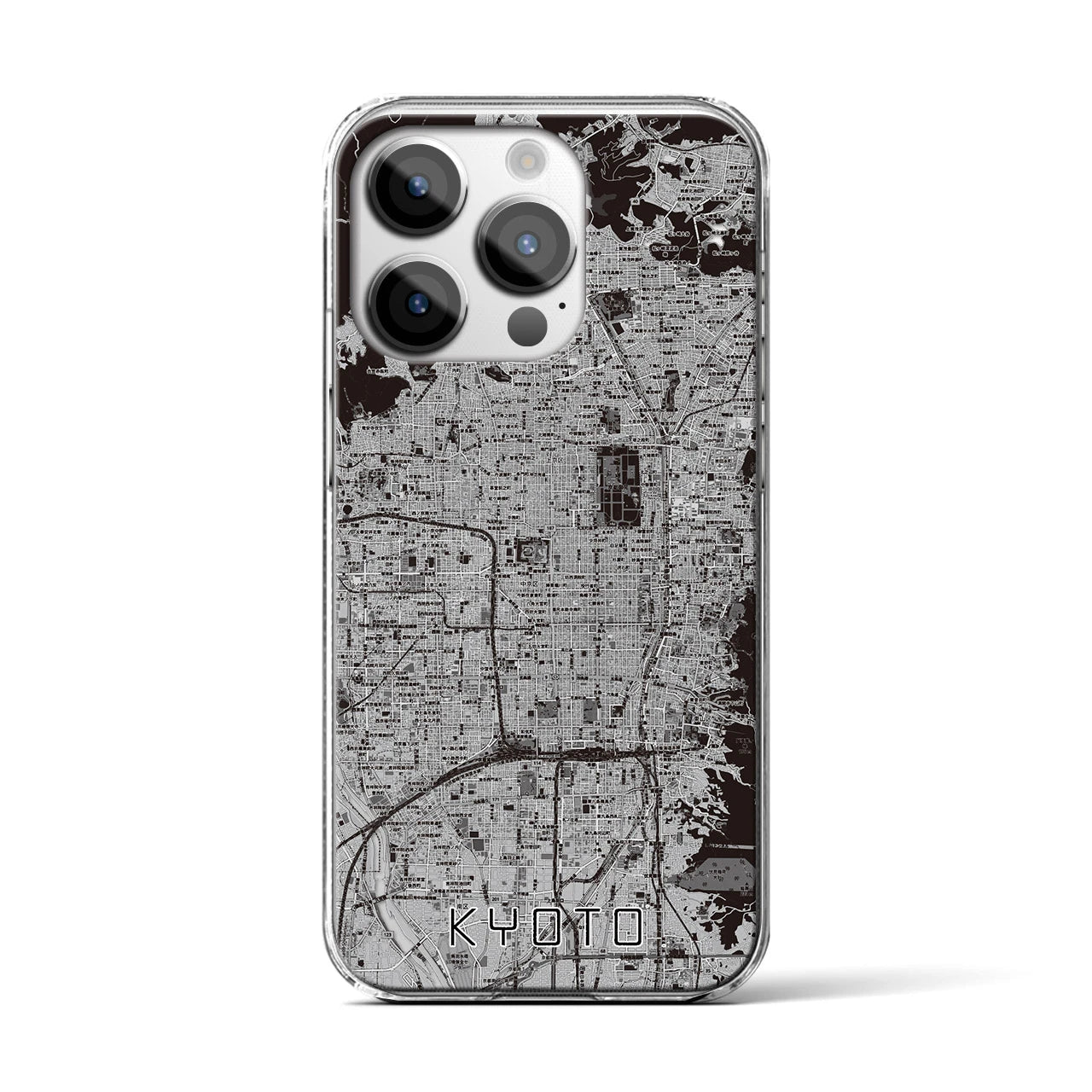 【京都(京都府)】地図柄iPhoneケース(クリアタイプ)