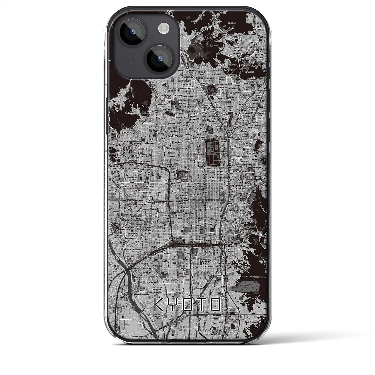 【京都(京都府)】地図柄iPhoneケース(クリアタイプ)