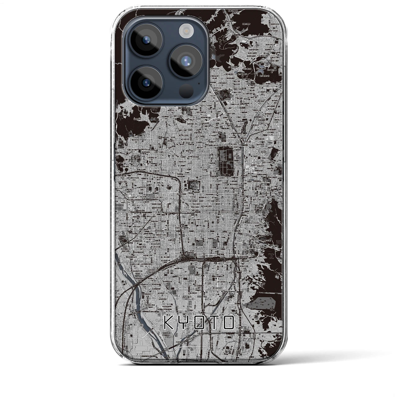 【京都(京都府)】地図柄iPhoneケース(クリアタイプ)