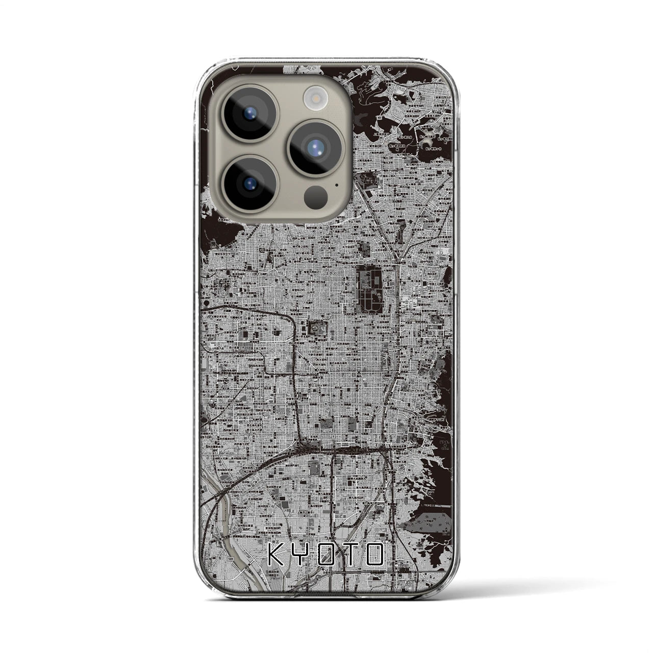 【京都(京都府)】地図柄iPhoneケース(クリアタイプ)