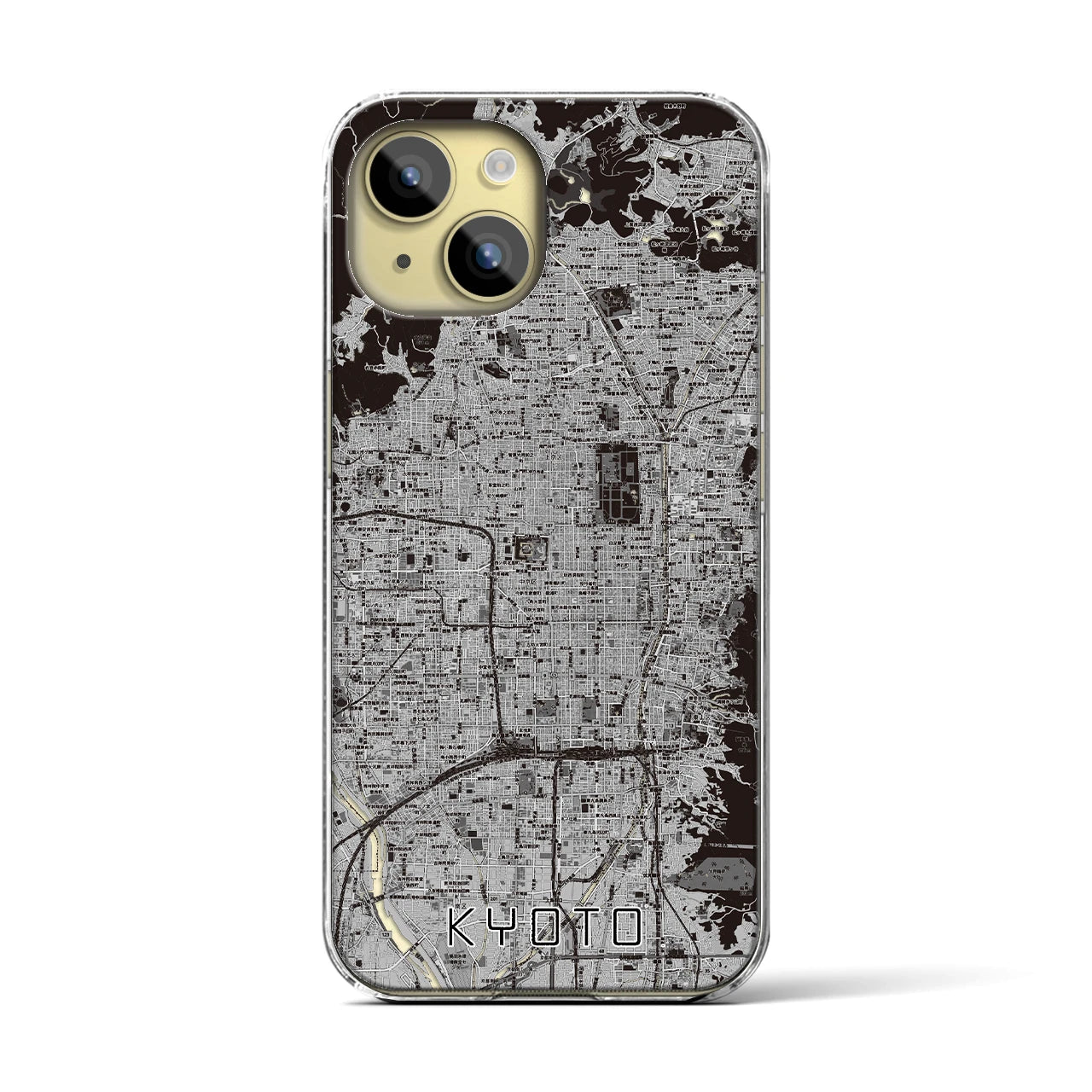 【京都(京都府)】地図柄iPhoneケース(クリアタイプ)