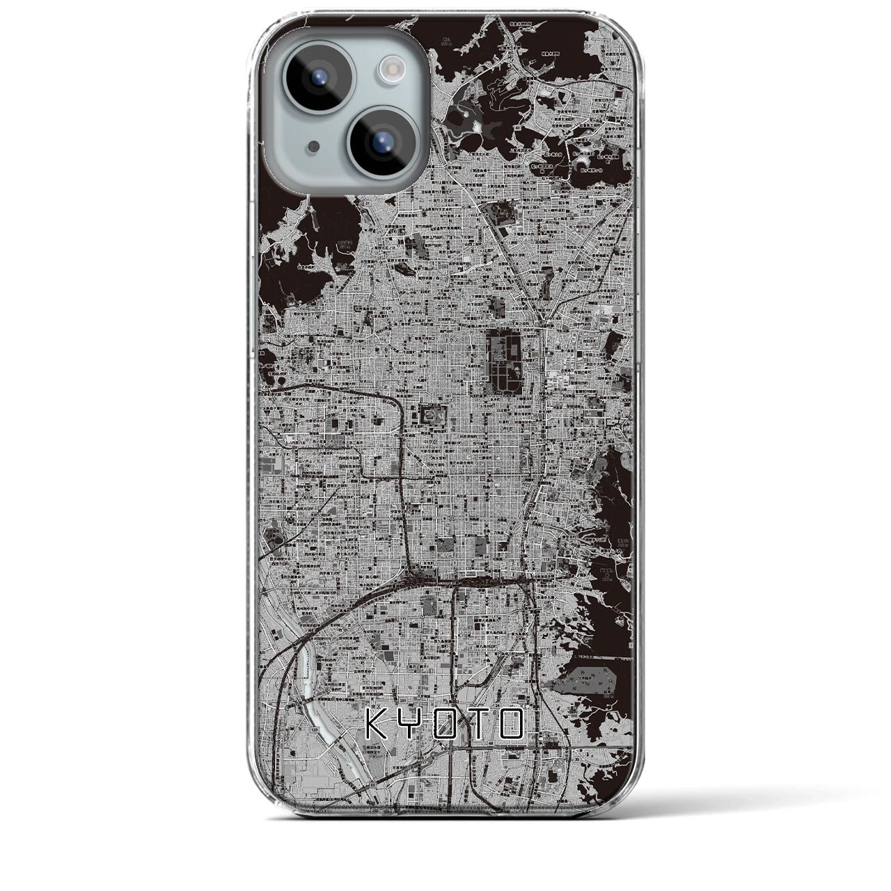 【京都(京都府)】地図柄iPhoneケース(クリアタイプ)
