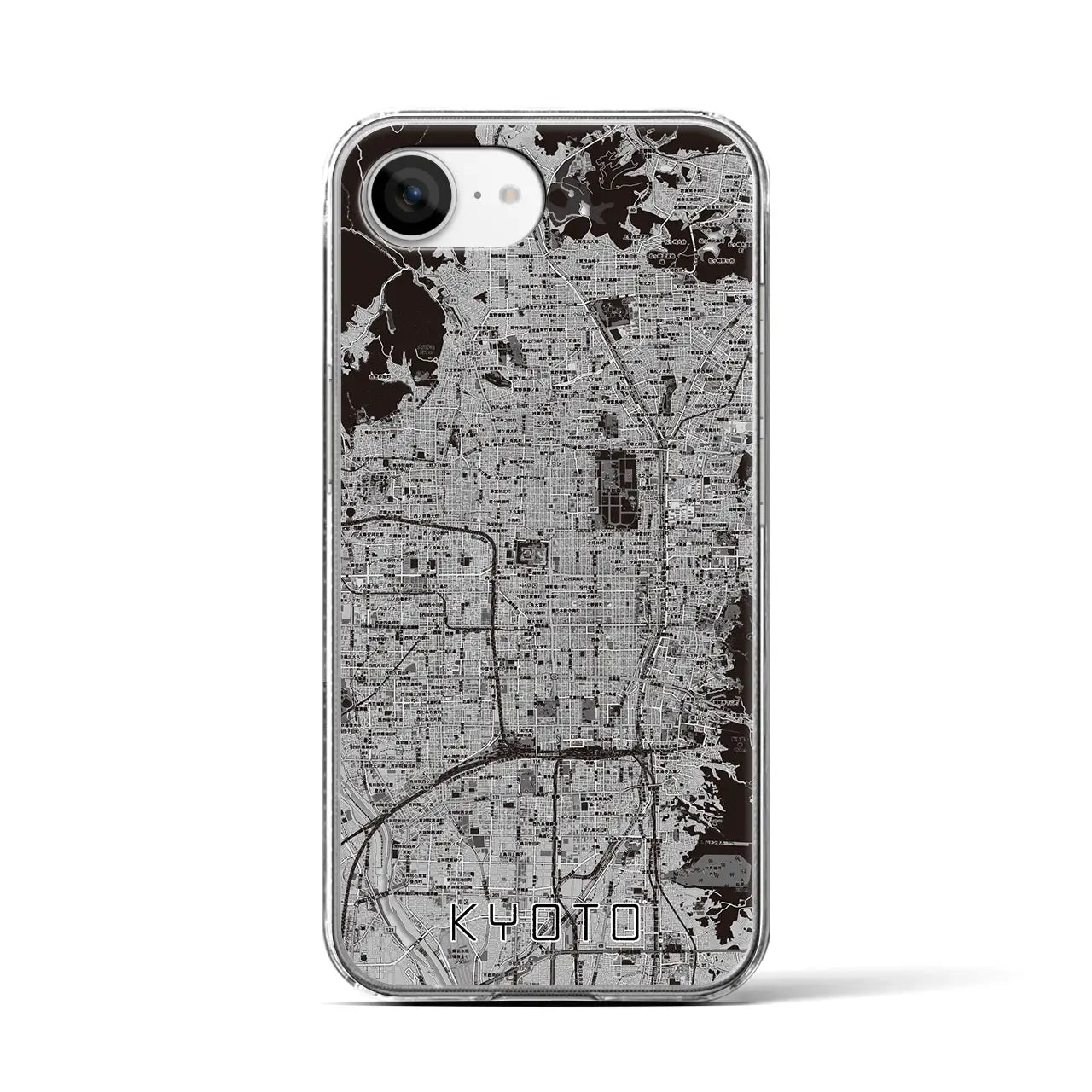 【京都(京都府)】地図柄iPhoneケース(クリアタイプ)