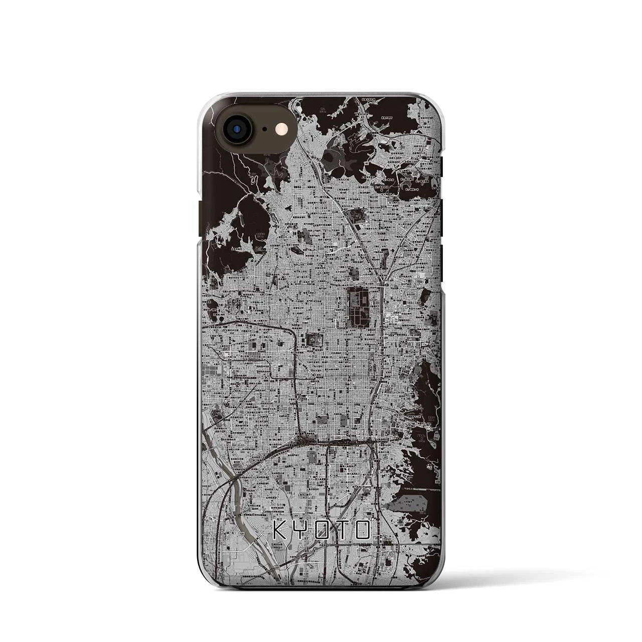 【京都(京都府)】地図柄iPhoneケース(クリアタイプ)