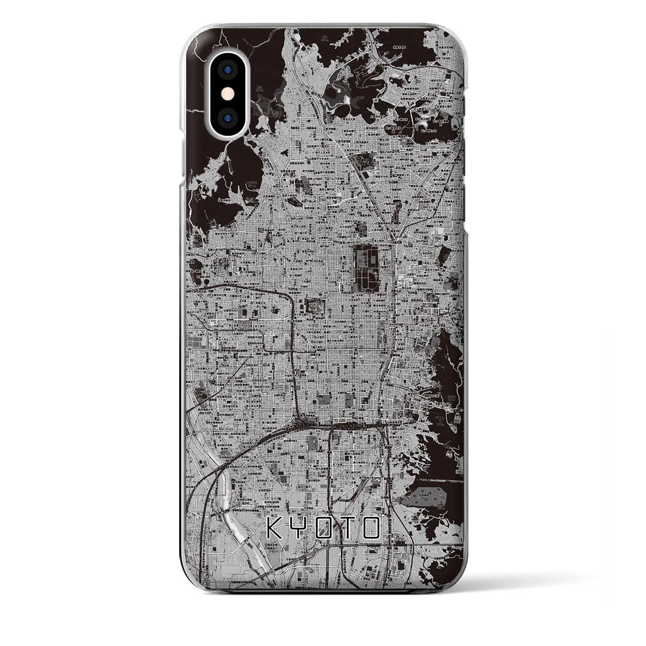 【京都(京都府)】地図柄iPhoneケース(クリアタイプ)
