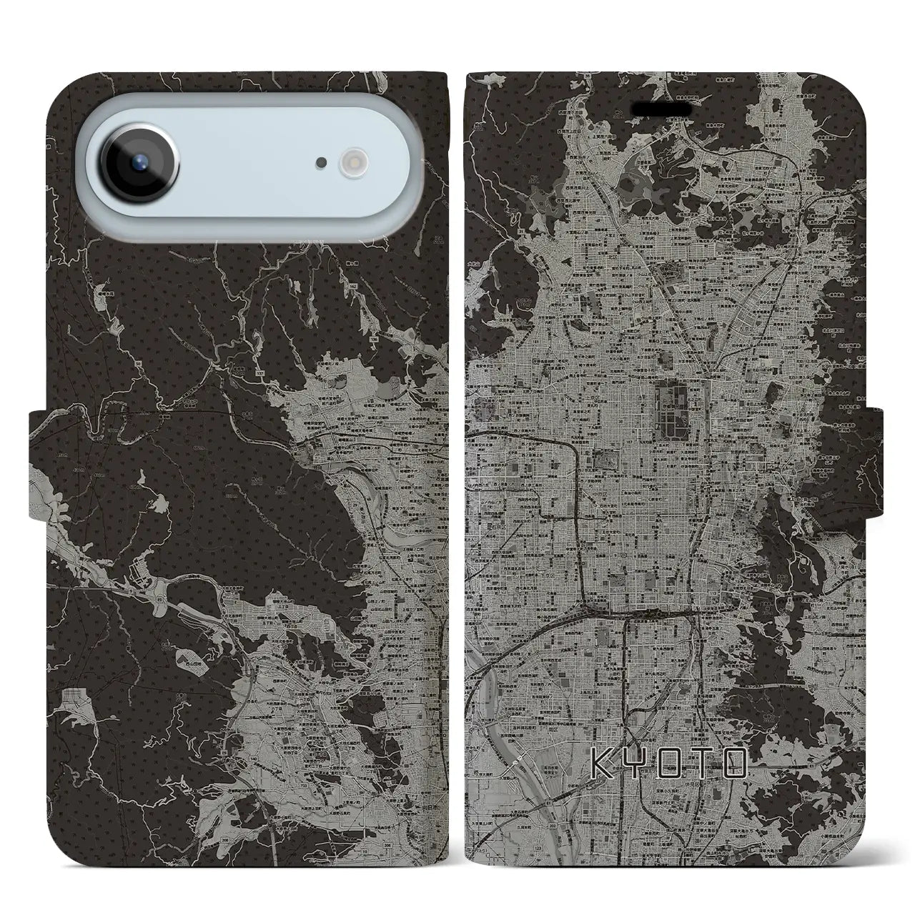 【京都(京都府)】地図柄iPhoneケース(手帳タイプ)