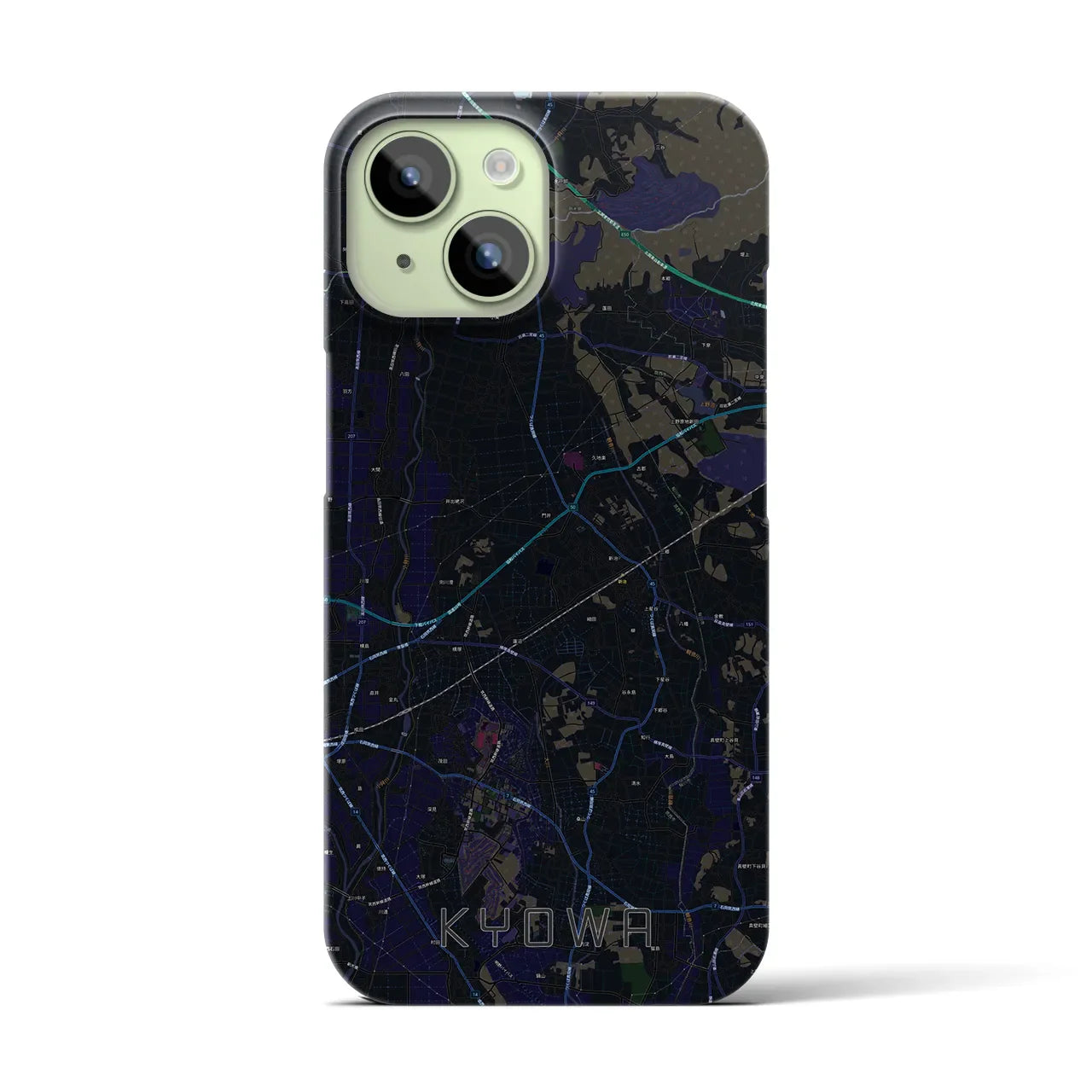 【協和(茨城県)】地図柄iPhoneケース(バックカバータイプ)