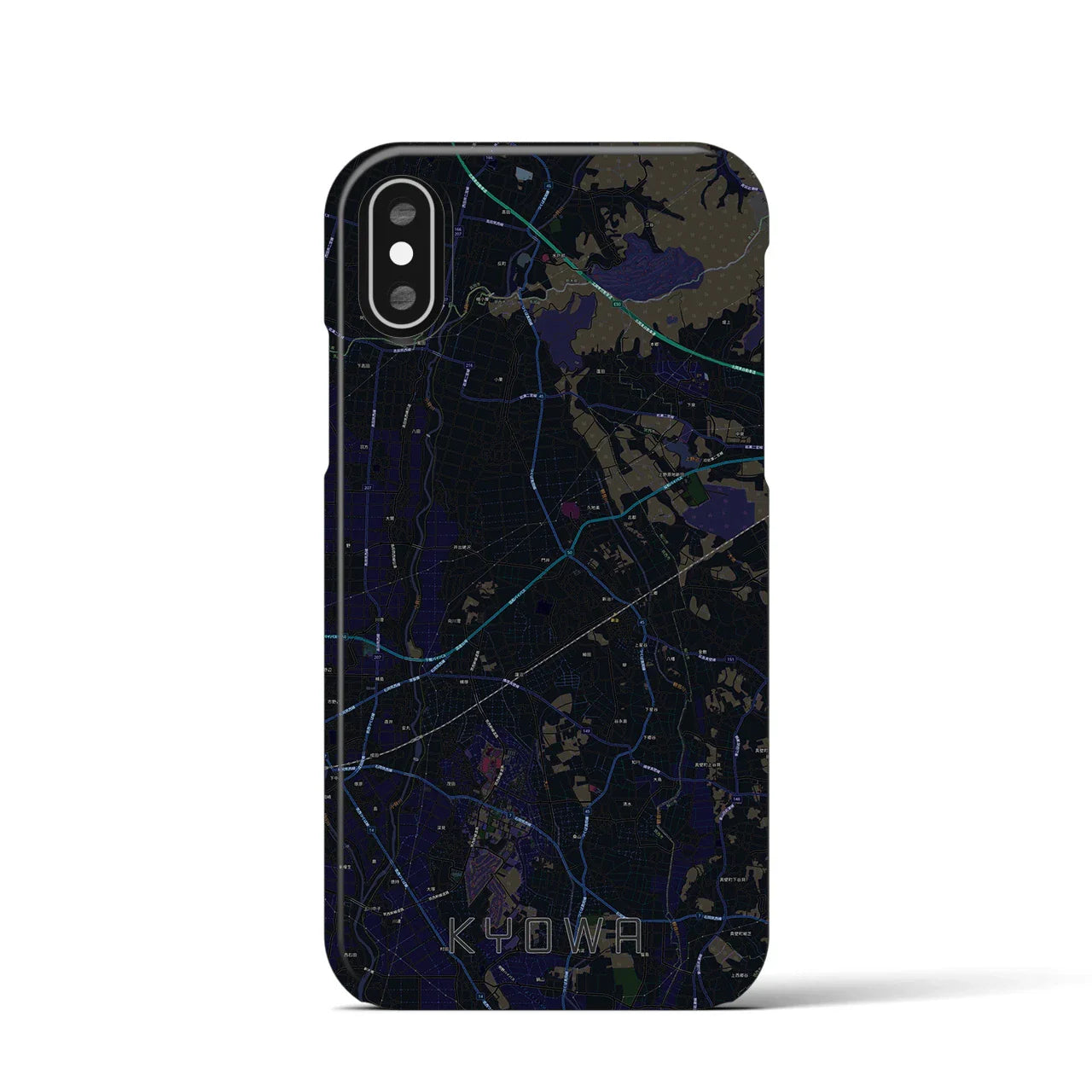 【協和(茨城県)】地図柄iPhoneケース(バックカバータイプ)