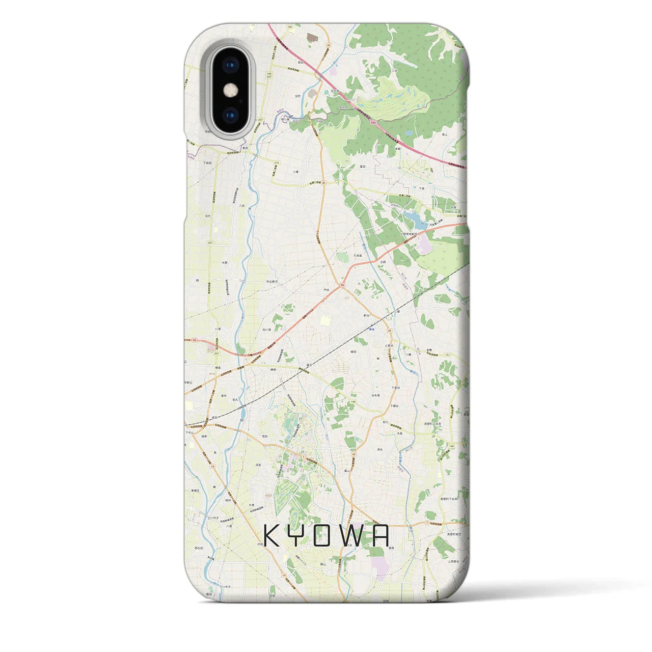 【協和(茨城県)】地図柄iPhoneケース(バックカバータイプ)