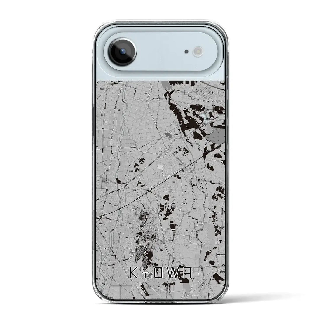 【協和(茨城県)】地図柄iPhoneケース(クリアタイプ)モノトーン・iPhone 17 Pro Max 用