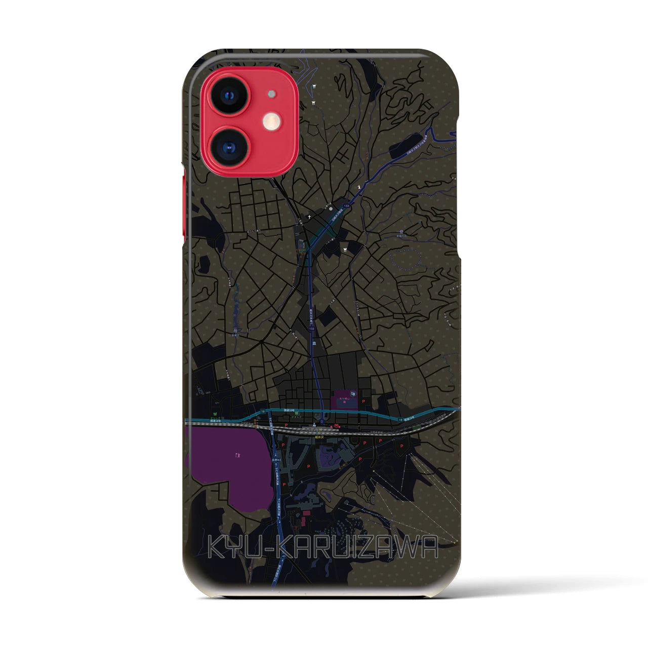 【旧軽井沢(長野県)】地図柄iPhoneケース(バックカバータイプ)