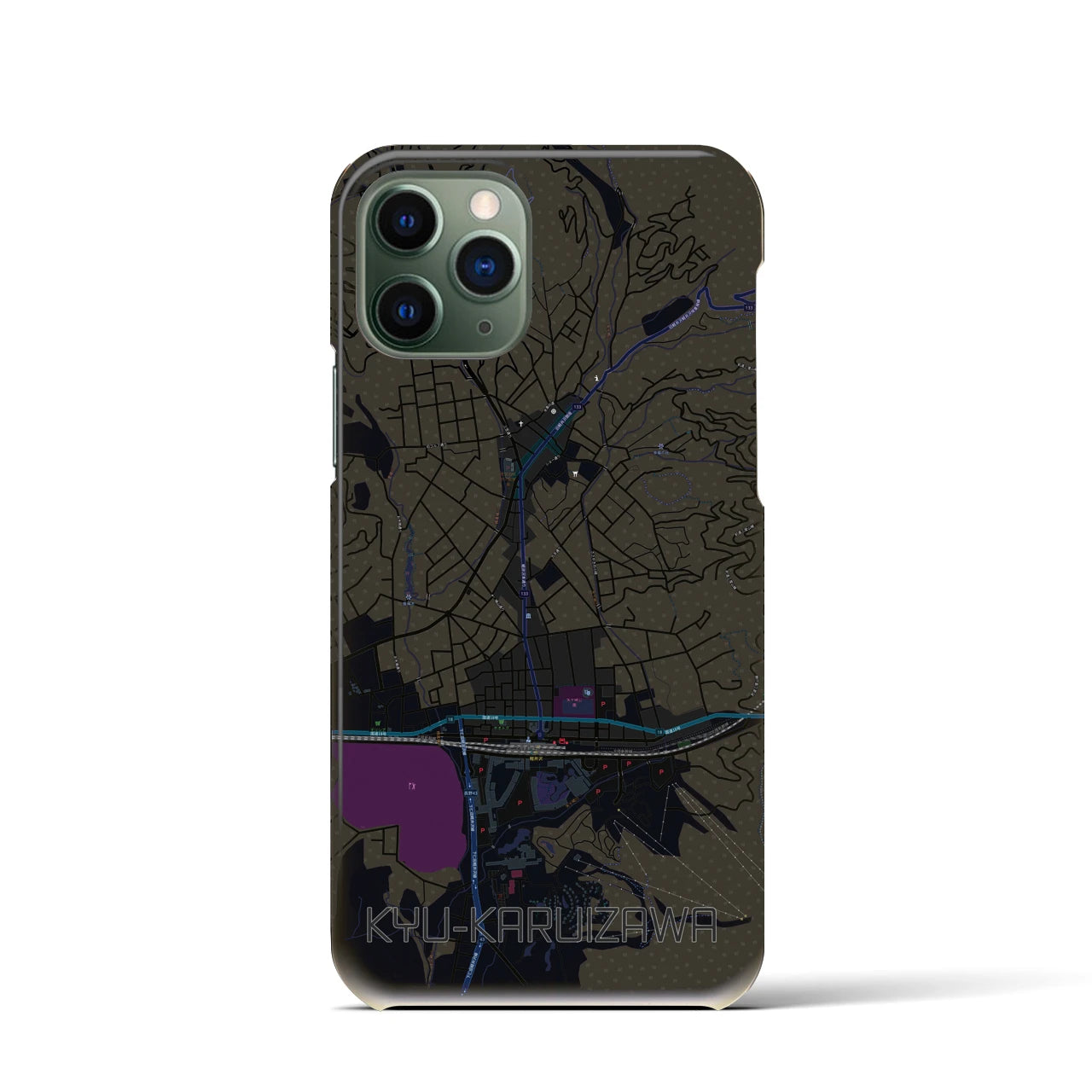 【旧軽井沢(長野県)】地図柄iPhoneケース(バックカバータイプ)