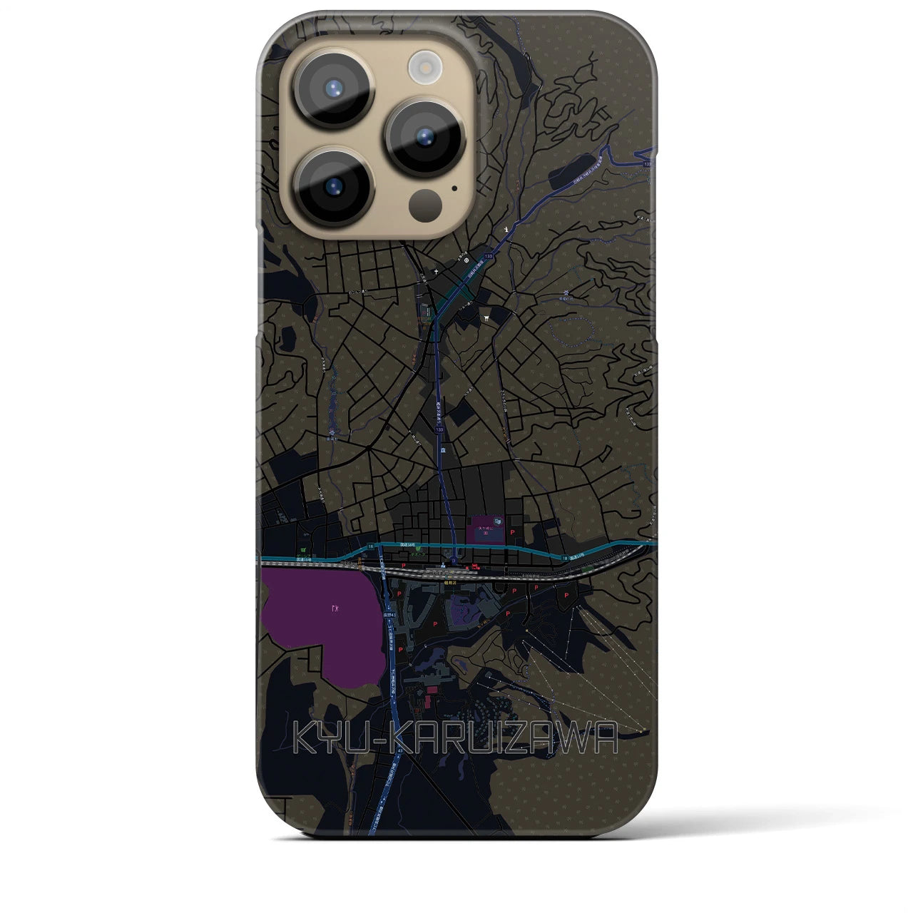 【旧軽井沢(長野県)】地図柄iPhoneケース(バックカバータイプ)