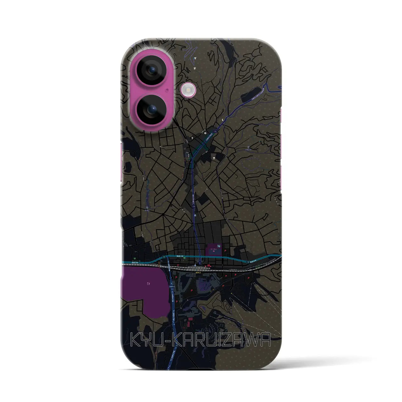 【旧軽井沢(長野県)】地図柄iPhoneケース(バックカバータイプ)