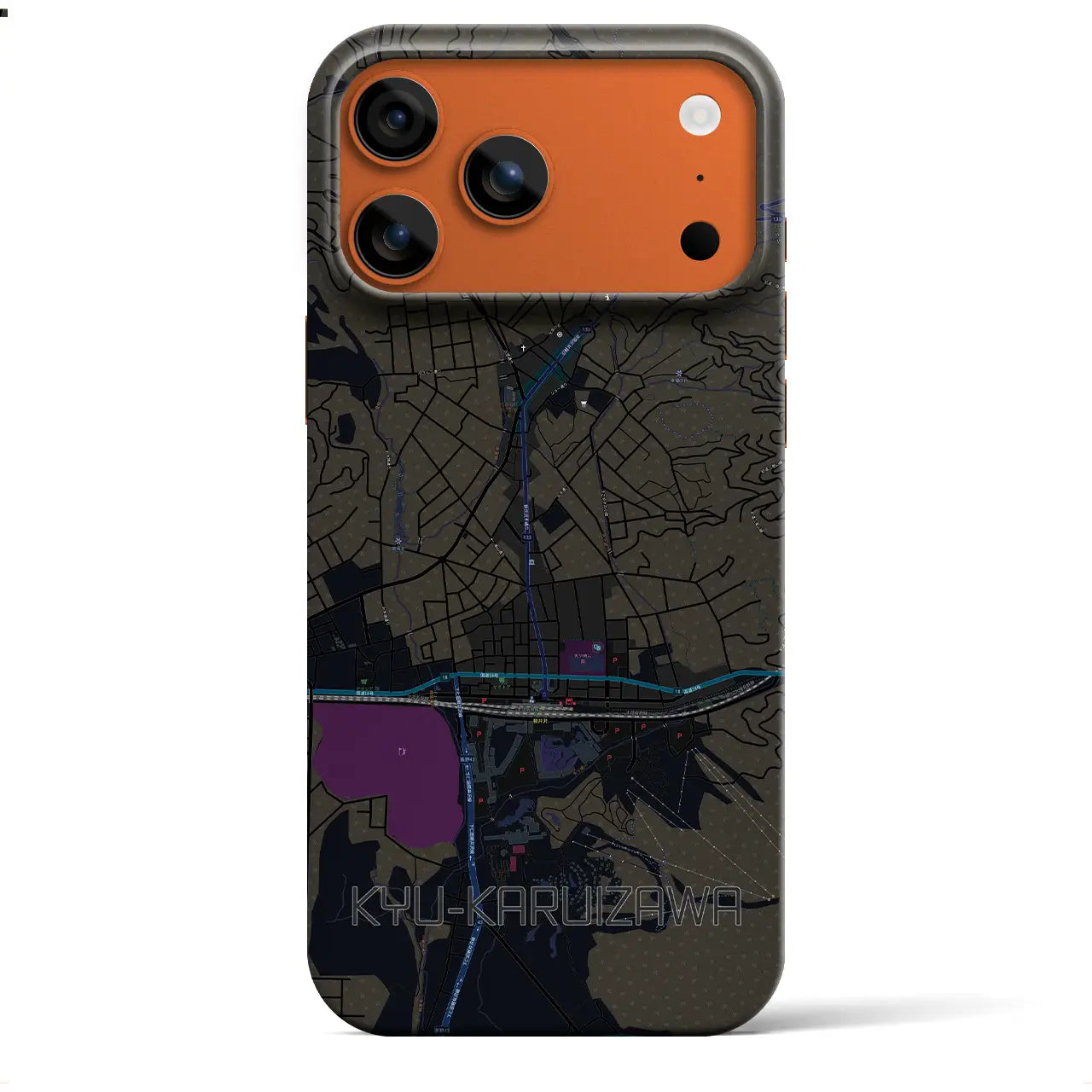 【旧軽井沢(長野県)】地図柄iPhoneケース(バックカバータイプ)