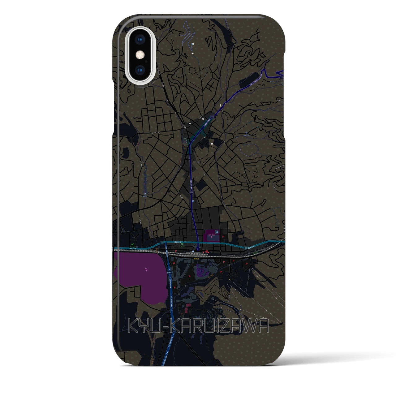 【旧軽井沢(長野県)】地図柄iPhoneケース(バックカバータイプ)