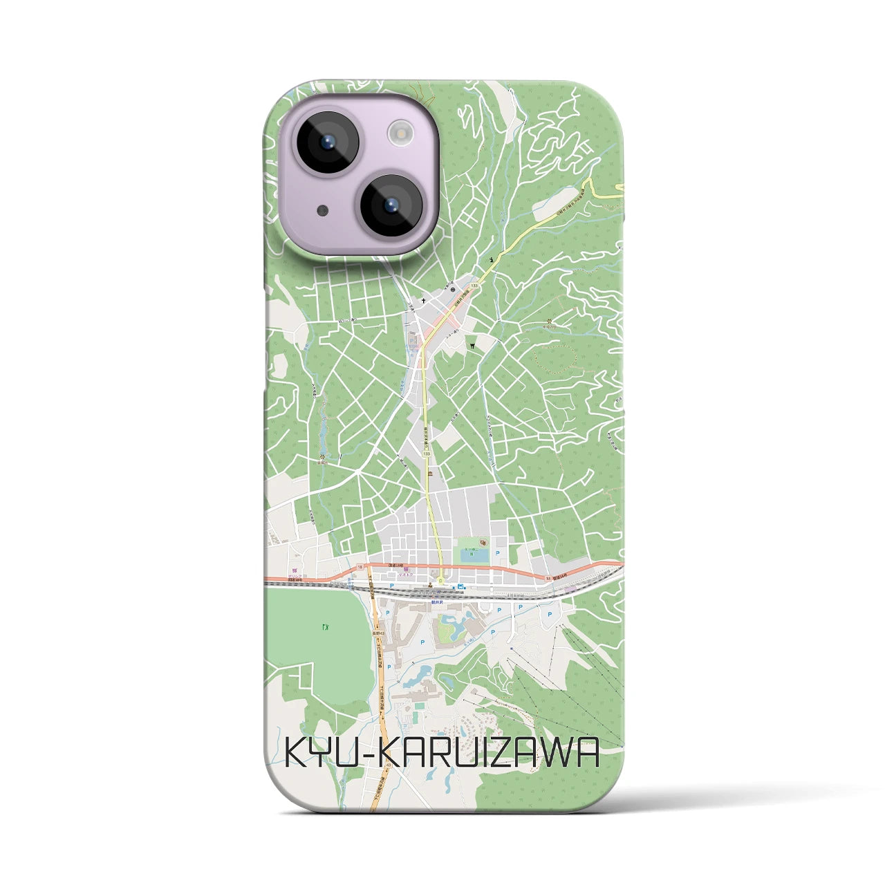 【旧軽井沢(長野県)】地図柄iPhoneケース(バックカバータイプ)