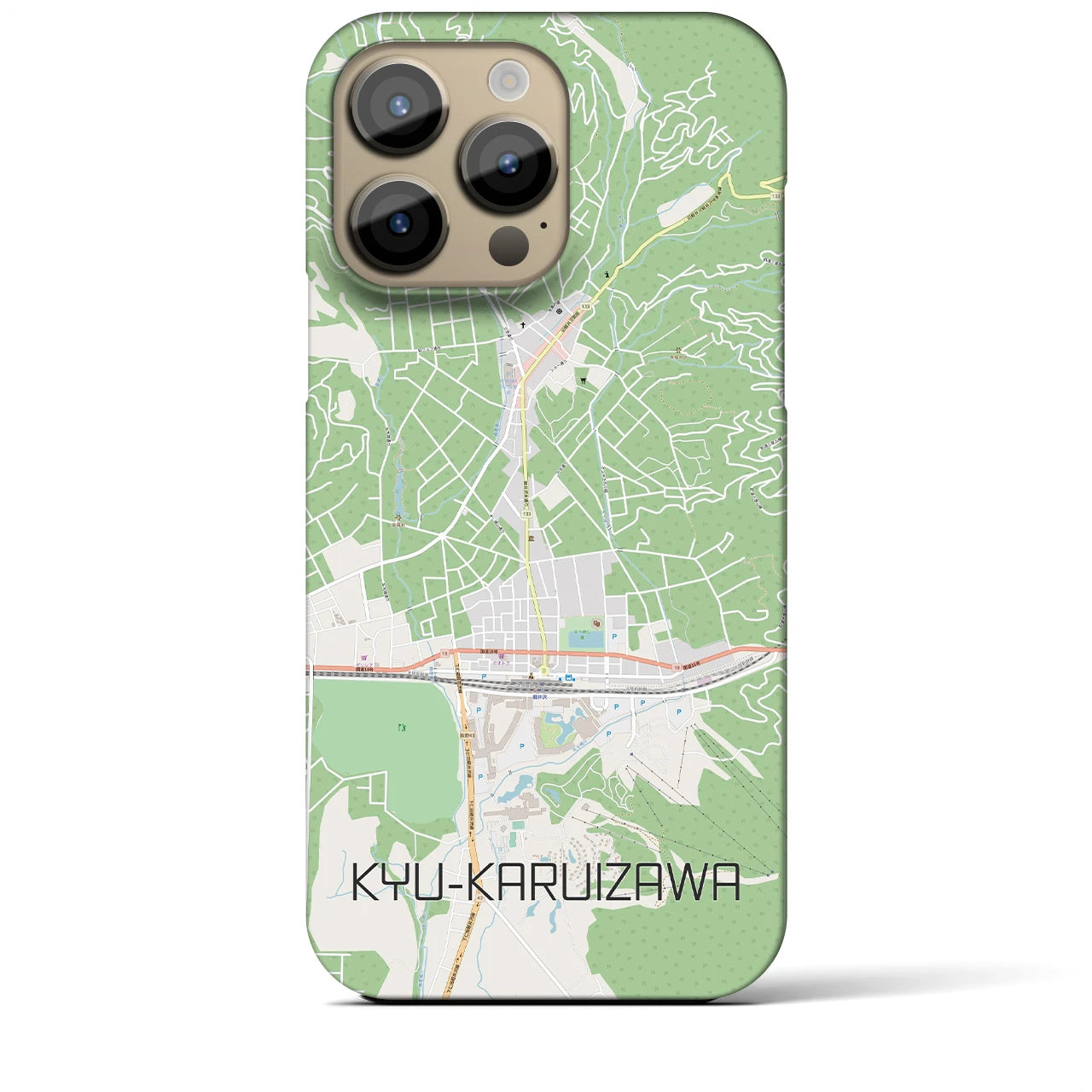 【旧軽井沢(長野県)】地図柄iPhoneケース(バックカバータイプ)