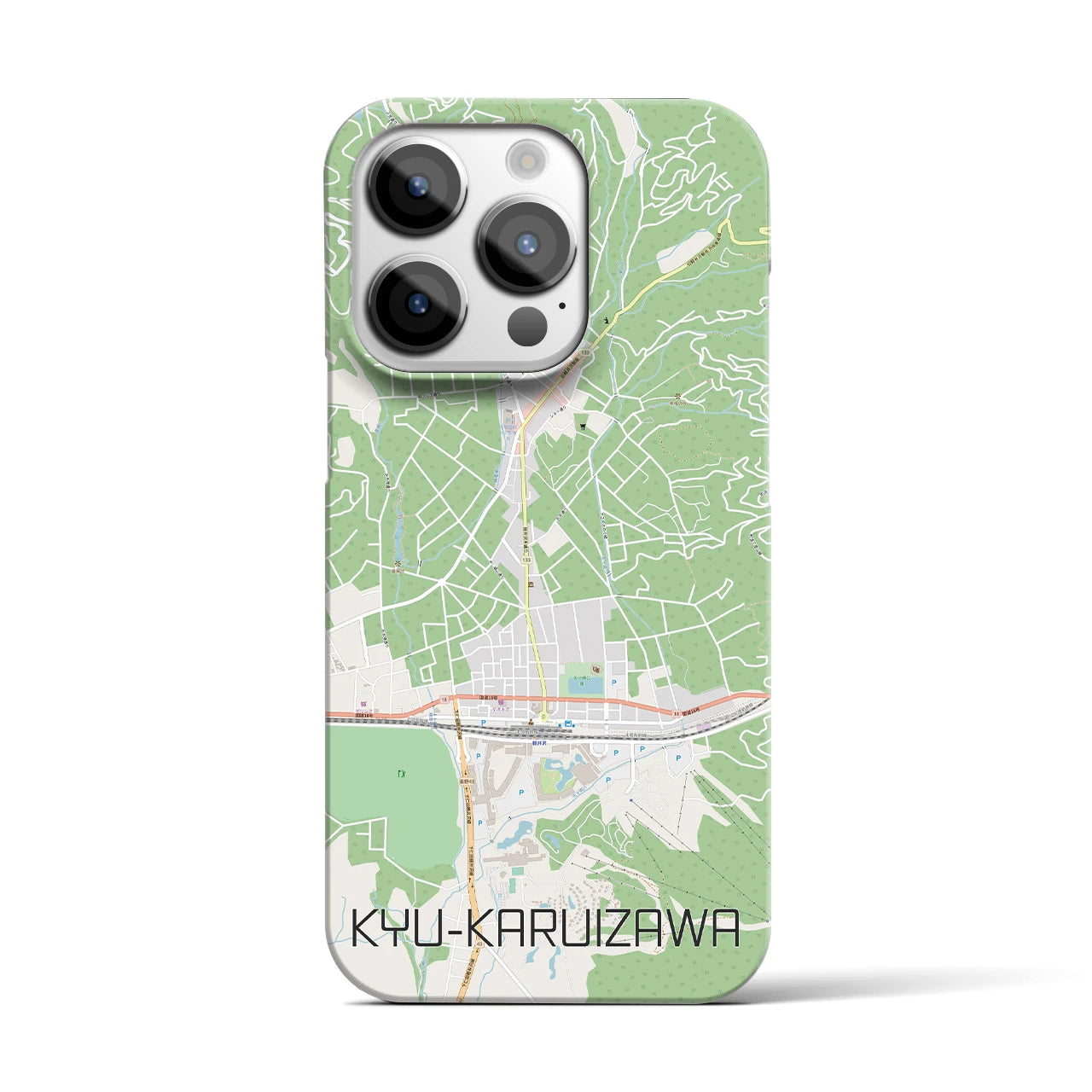 【旧軽井沢(長野県)】地図柄iPhoneケース(バックカバータイプ)