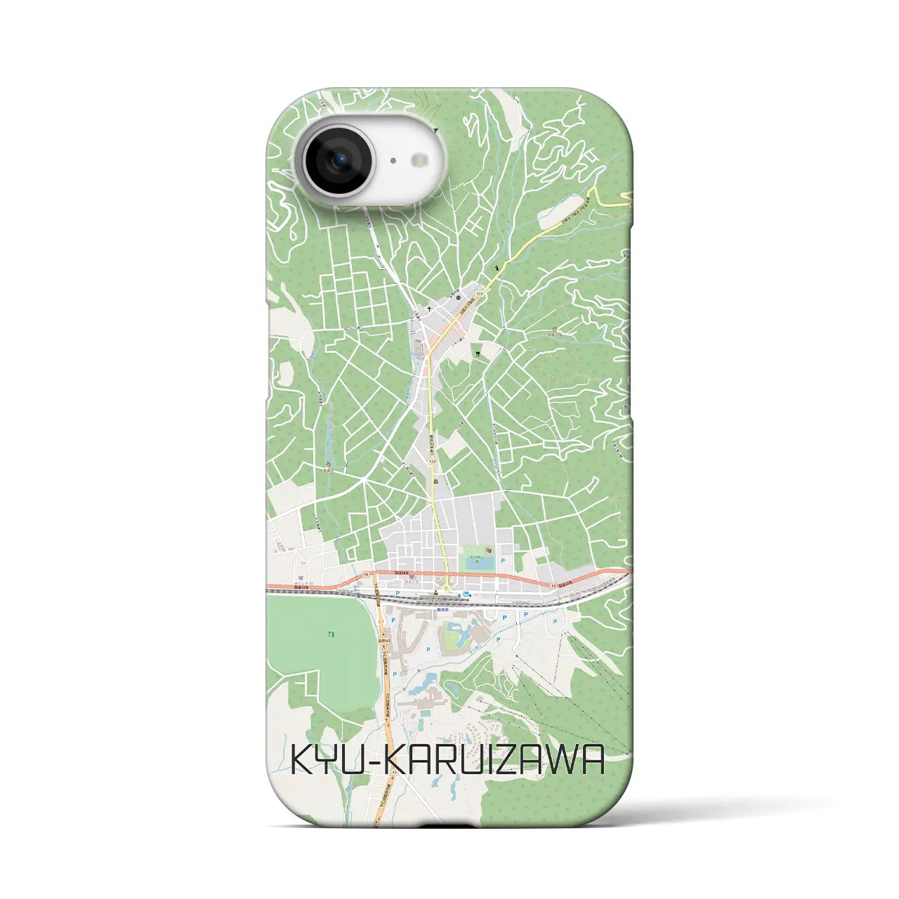 【旧軽井沢(長野県)】地図柄iPhoneケース(バックカバータイプ)