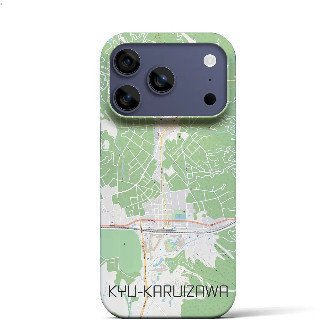 【旧軽井沢(長野県)】地図柄iPhoneケース(バックカバータイプ)ナチュラル・iPhone 17 Pro Max 用