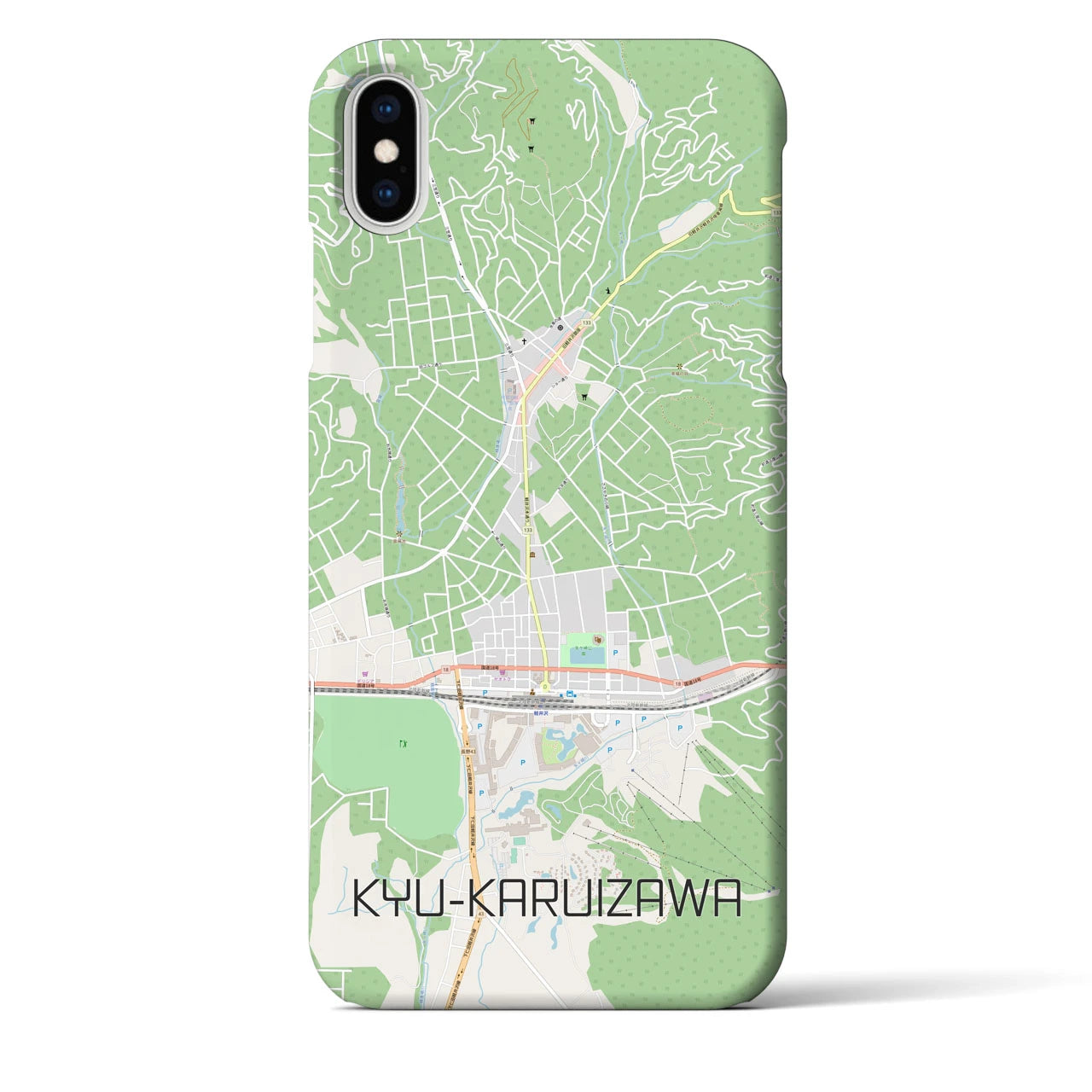 【旧軽井沢(長野県)】地図柄iPhoneケース(バックカバータイプ)