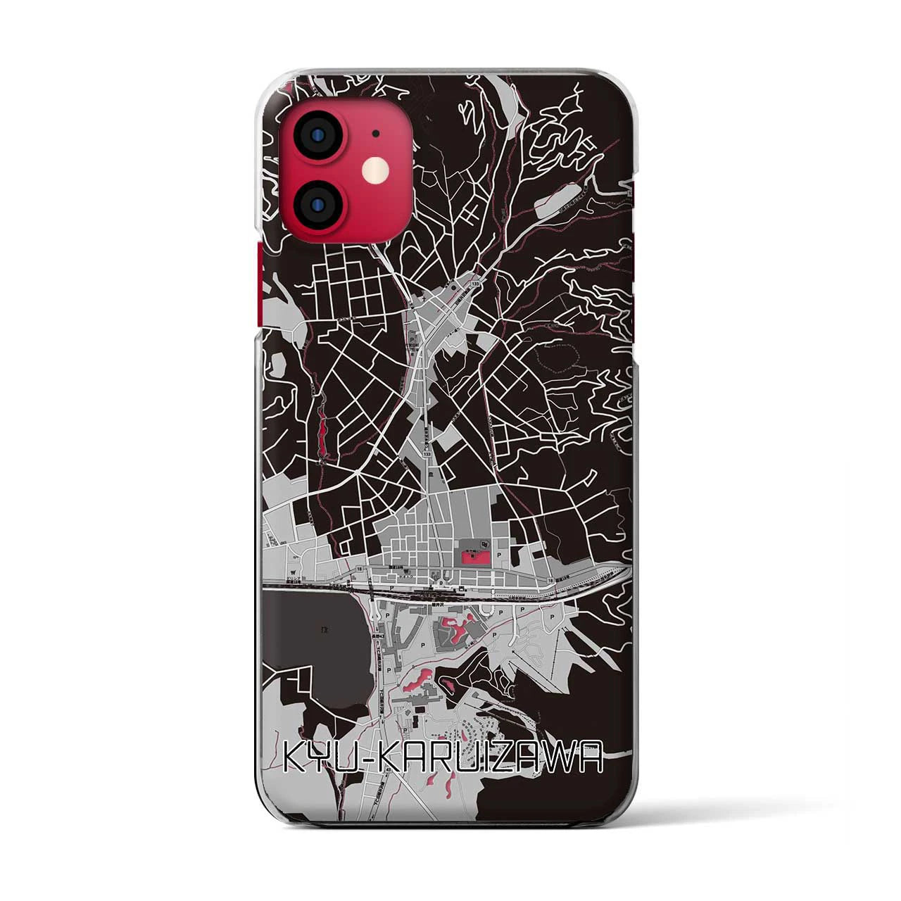 【旧軽井沢(長野県)】地図柄iPhoneケース(クリアタイプ)