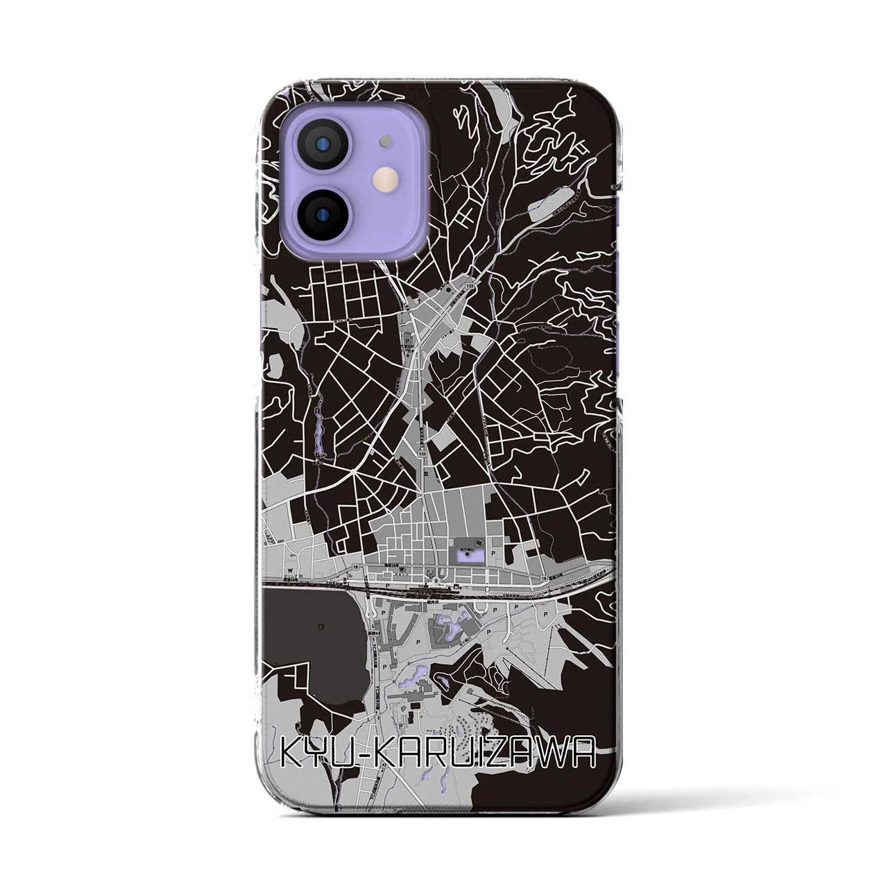 【旧軽井沢(長野県)】地図柄iPhoneケース(クリアタイプ)