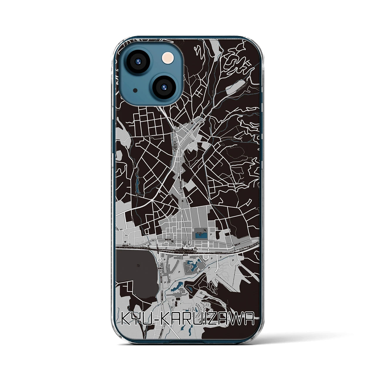 【旧軽井沢(長野県)】地図柄iPhoneケース(クリアタイプ)