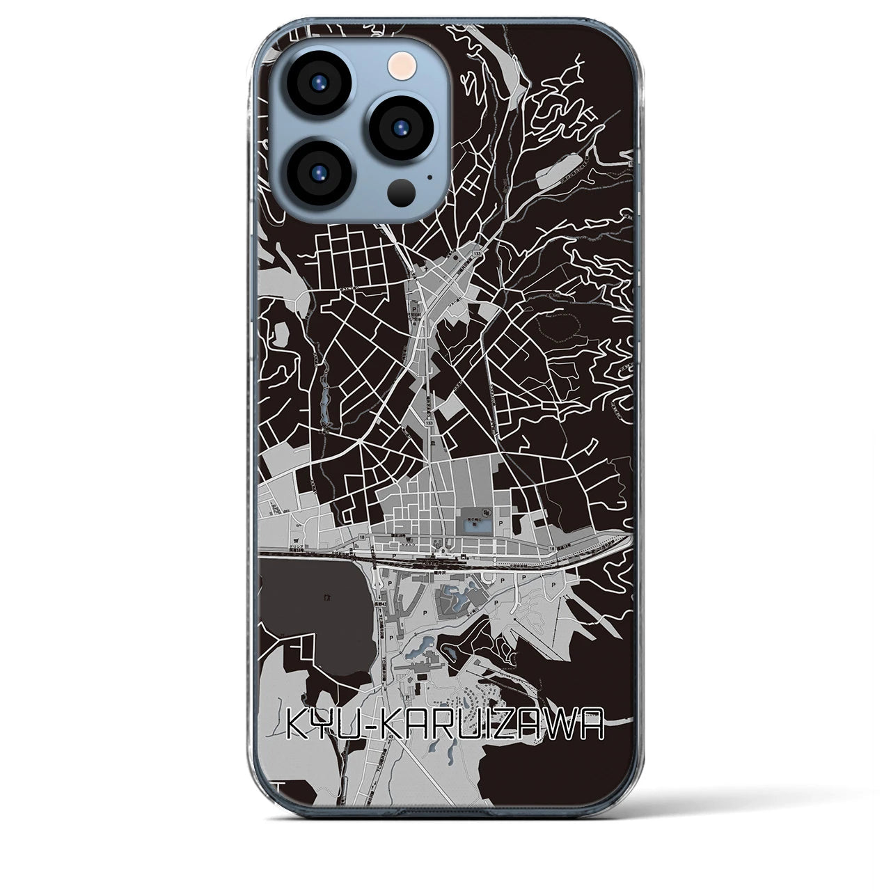 【旧軽井沢(長野県)】地図柄iPhoneケース(クリアタイプ)