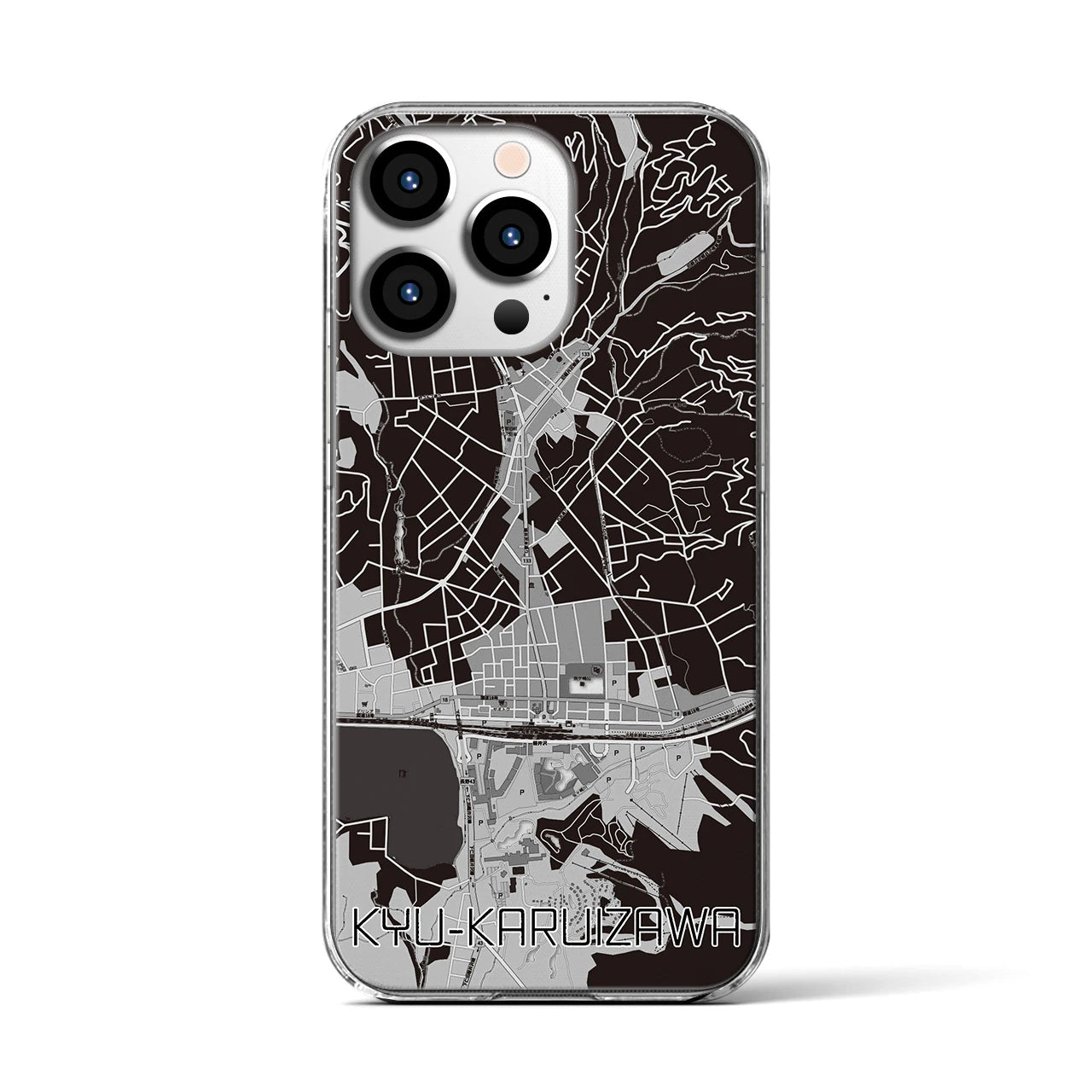 【旧軽井沢(長野県)】地図柄iPhoneケース(クリアタイプ)