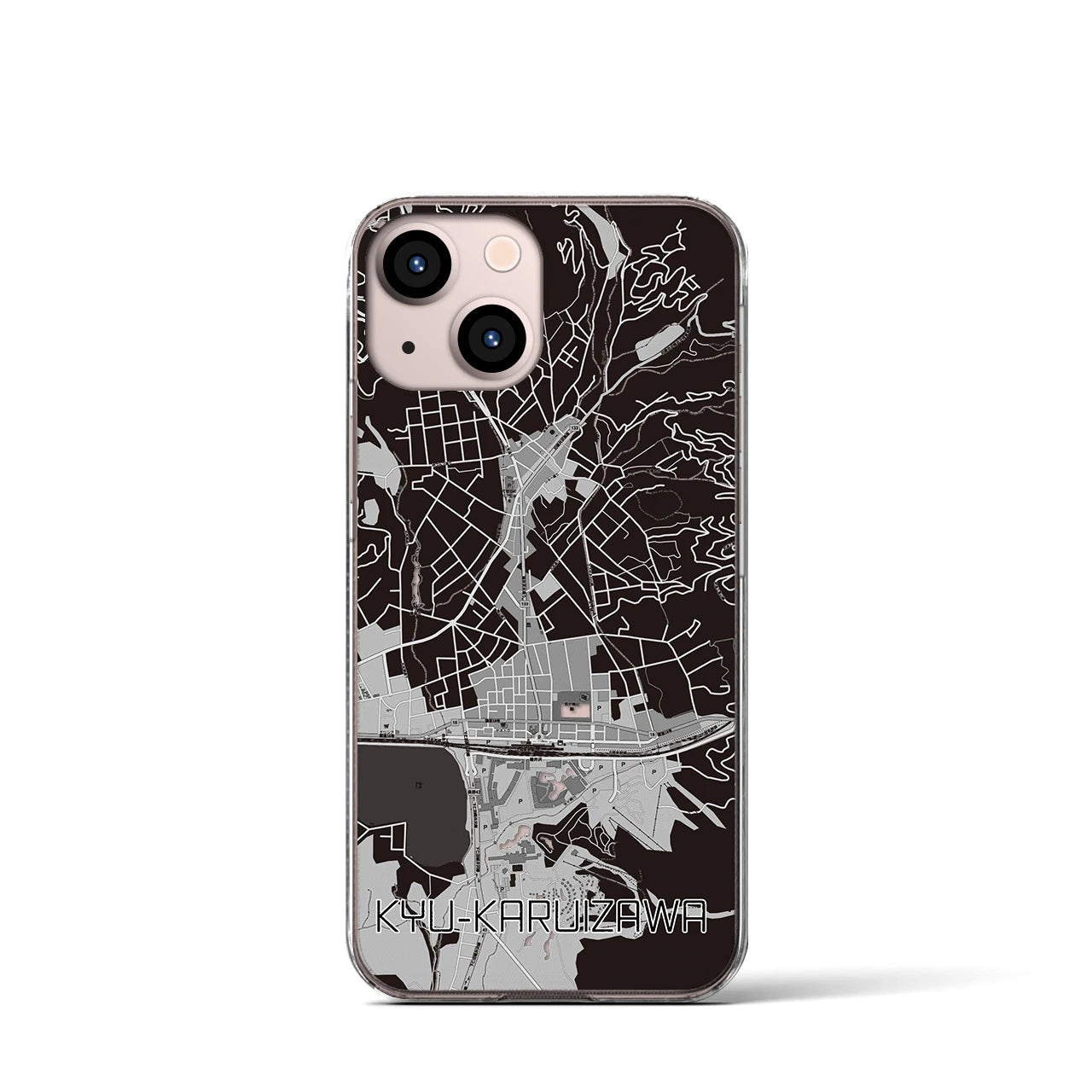 【旧軽井沢(長野県)】地図柄iPhoneケース(クリアタイプ)