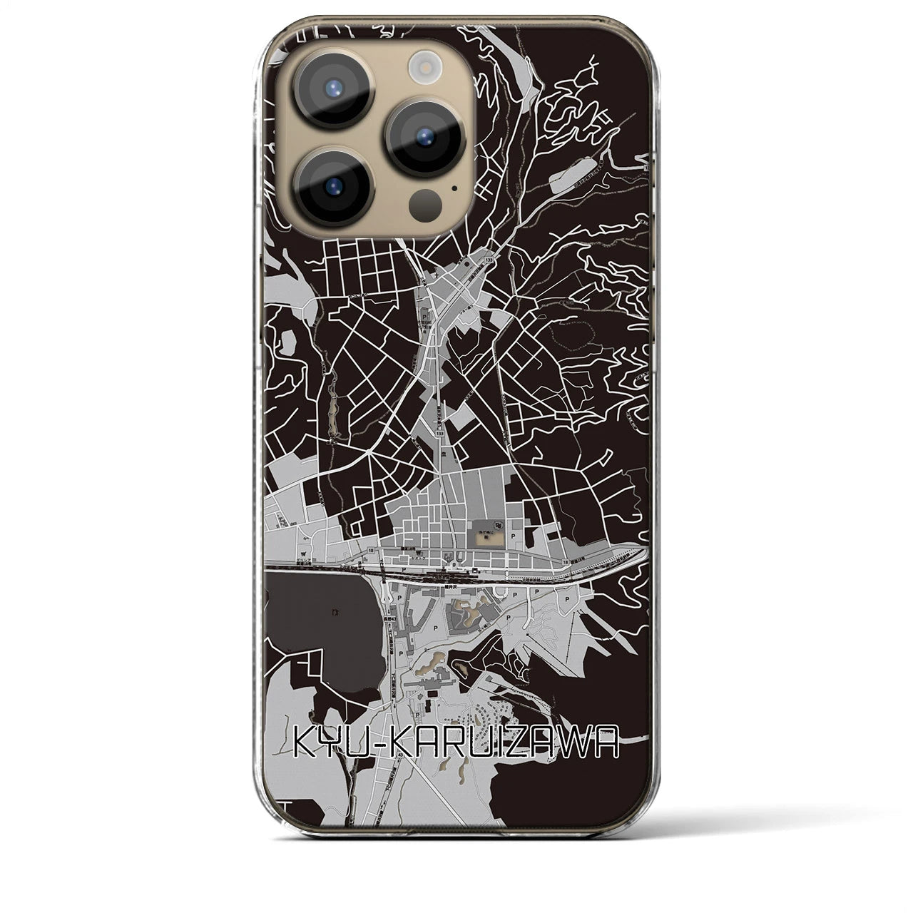 【旧軽井沢(長野県)】地図柄iPhoneケース(クリアタイプ)