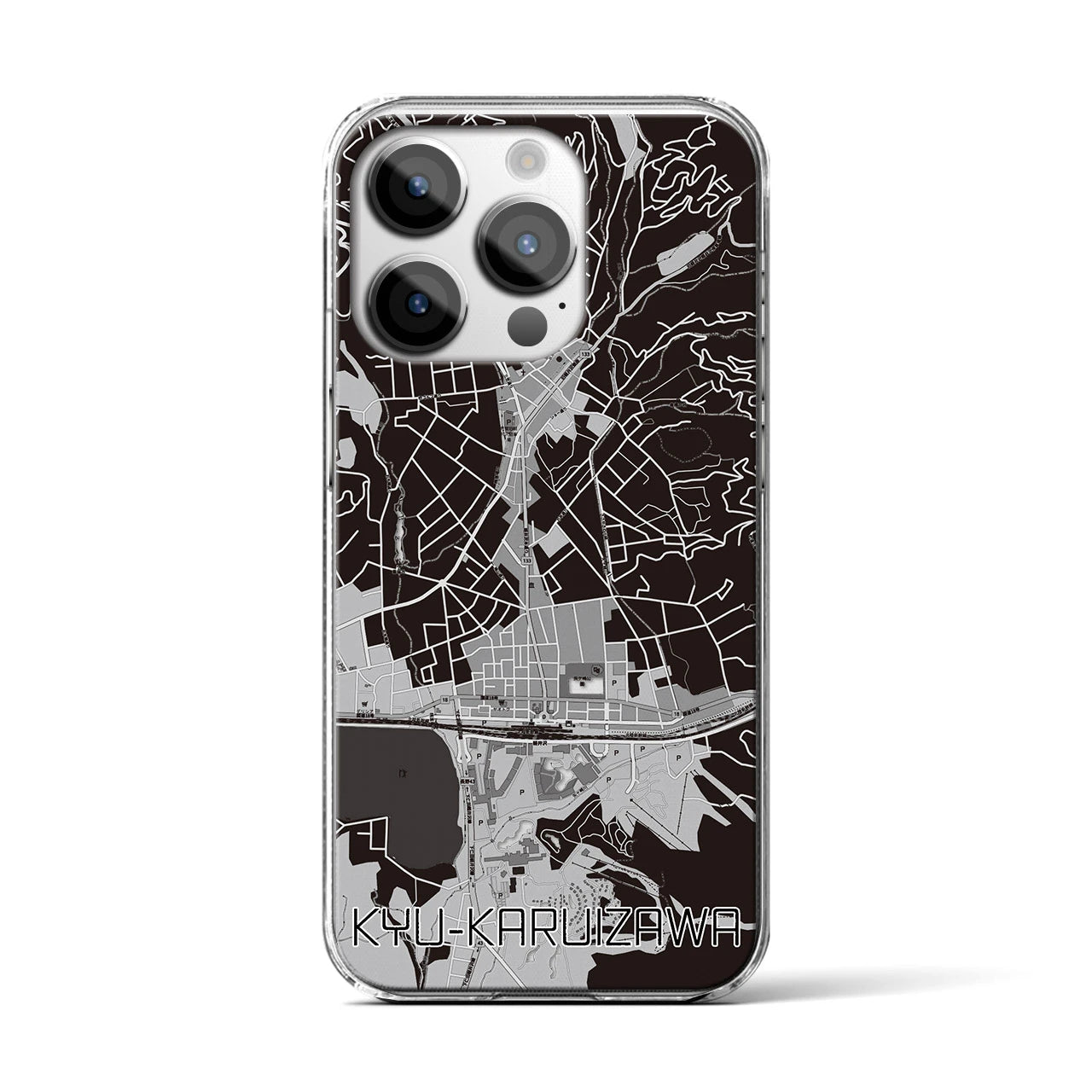 【旧軽井沢(長野県)】地図柄iPhoneケース(クリアタイプ)