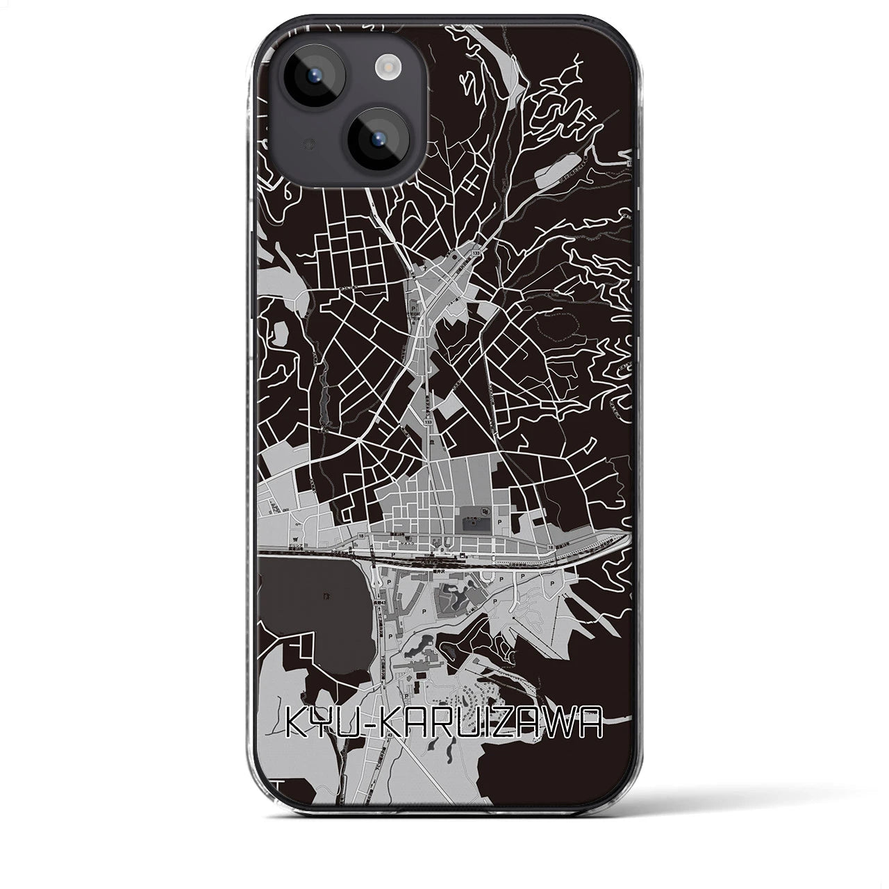 【旧軽井沢(長野県)】地図柄iPhoneケース(クリアタイプ)