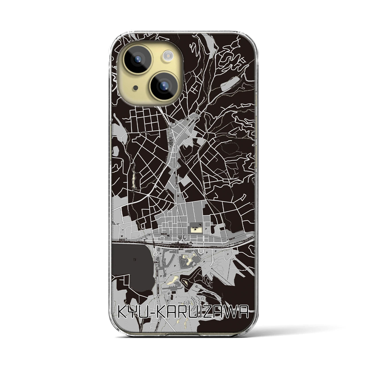 【旧軽井沢(長野県)】地図柄iPhoneケース(クリアタイプ)