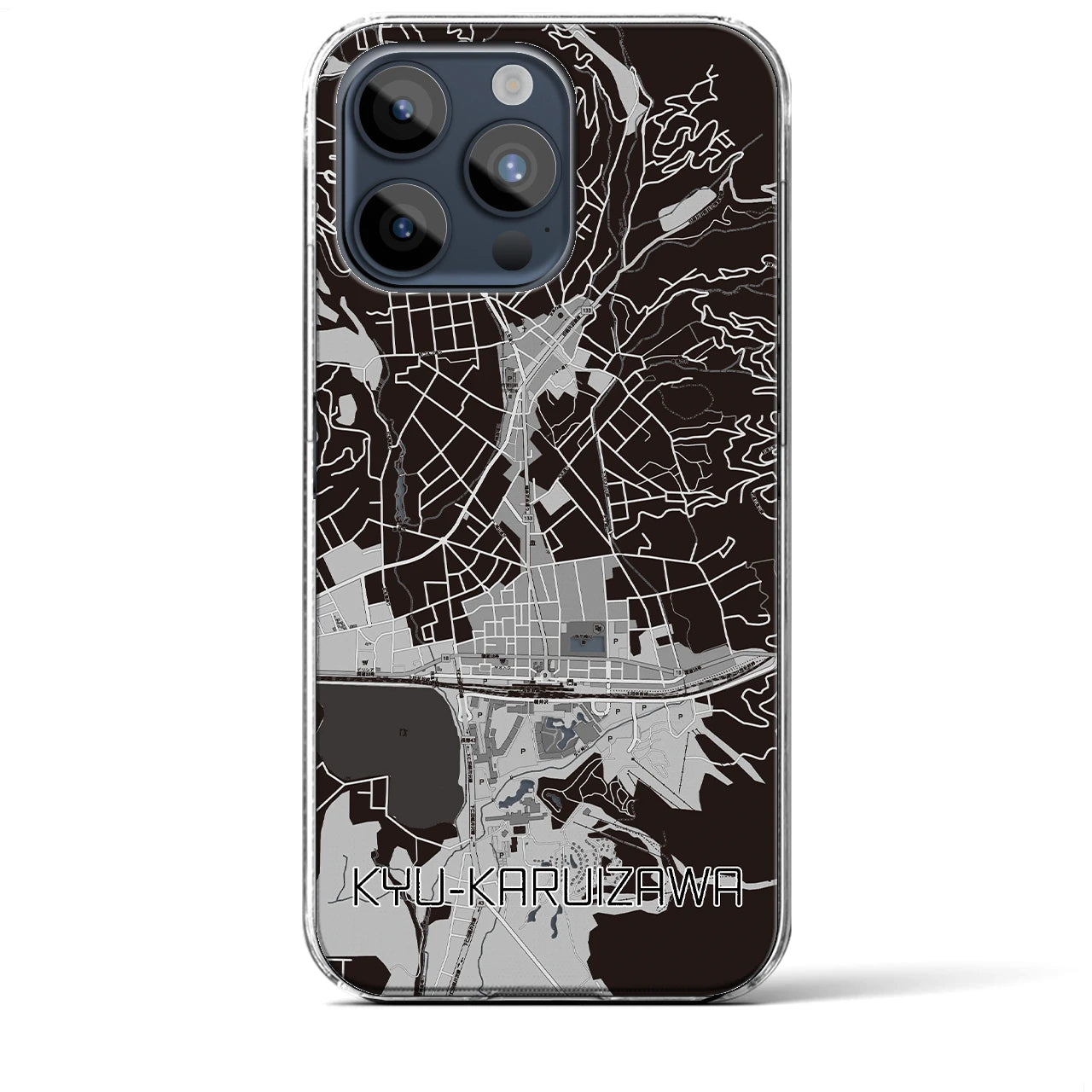 【旧軽井沢(長野県)】地図柄iPhoneケース(クリアタイプ)