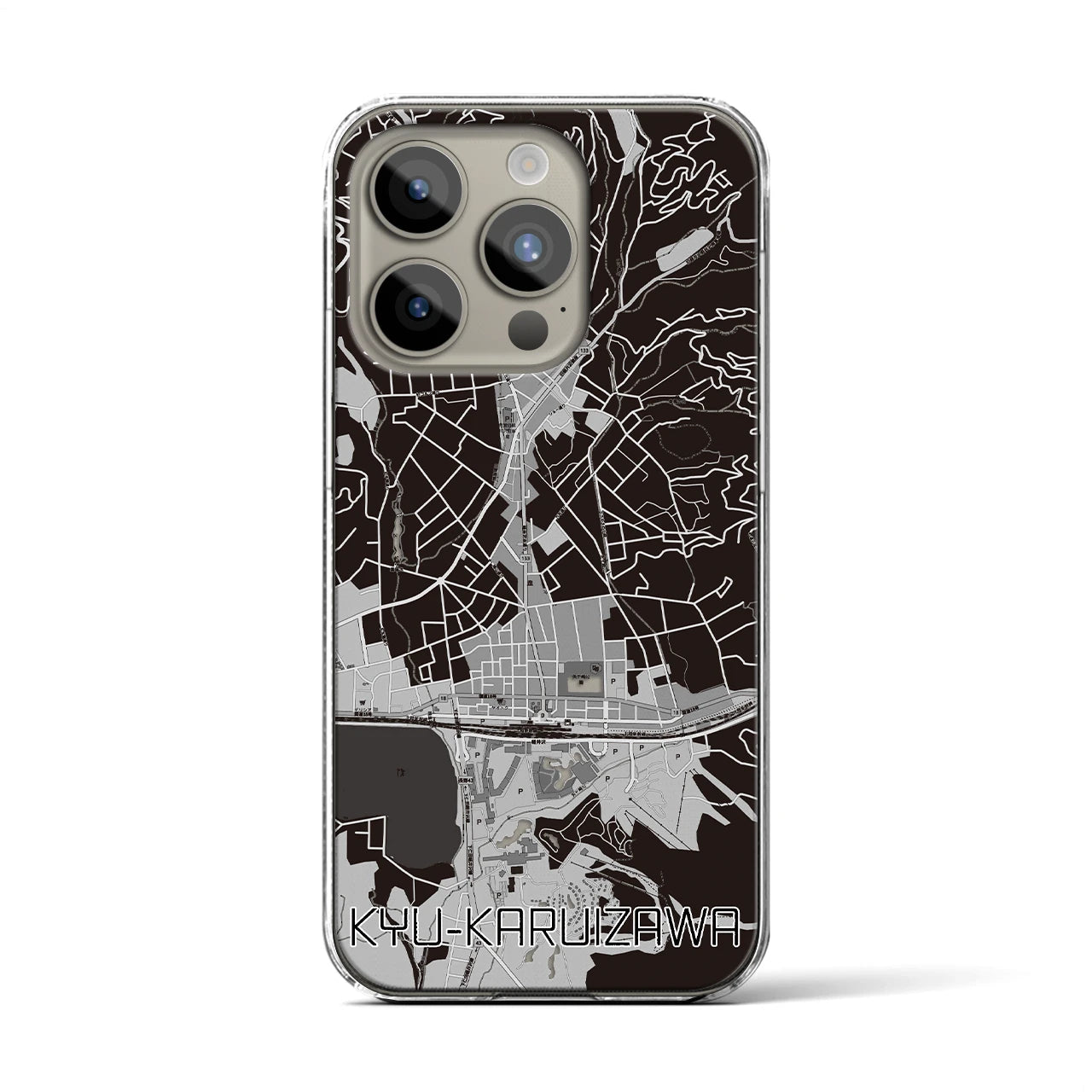 【旧軽井沢(長野県)】地図柄iPhoneケース(クリアタイプ)