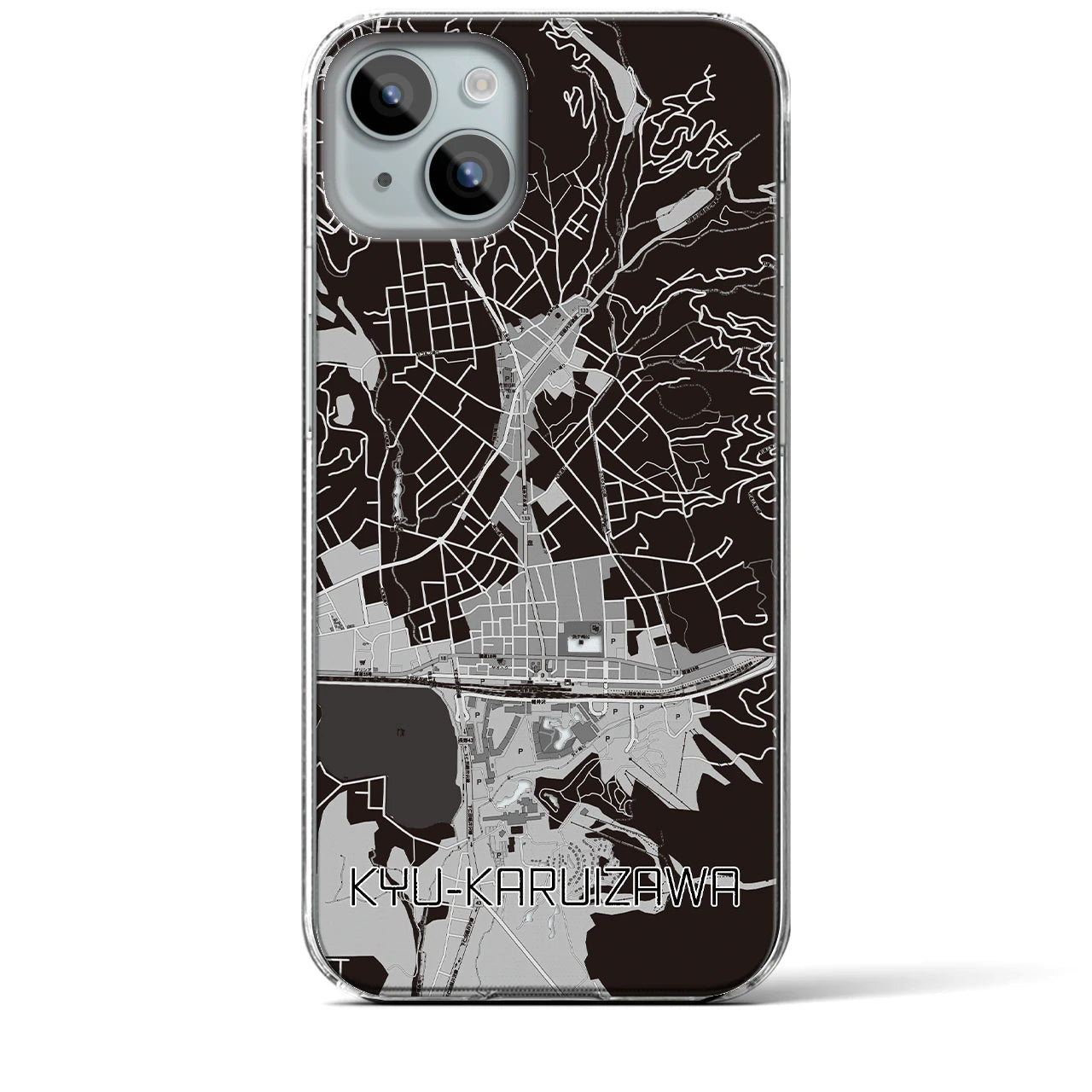 【旧軽井沢(長野県)】地図柄iPhoneケース(クリアタイプ)