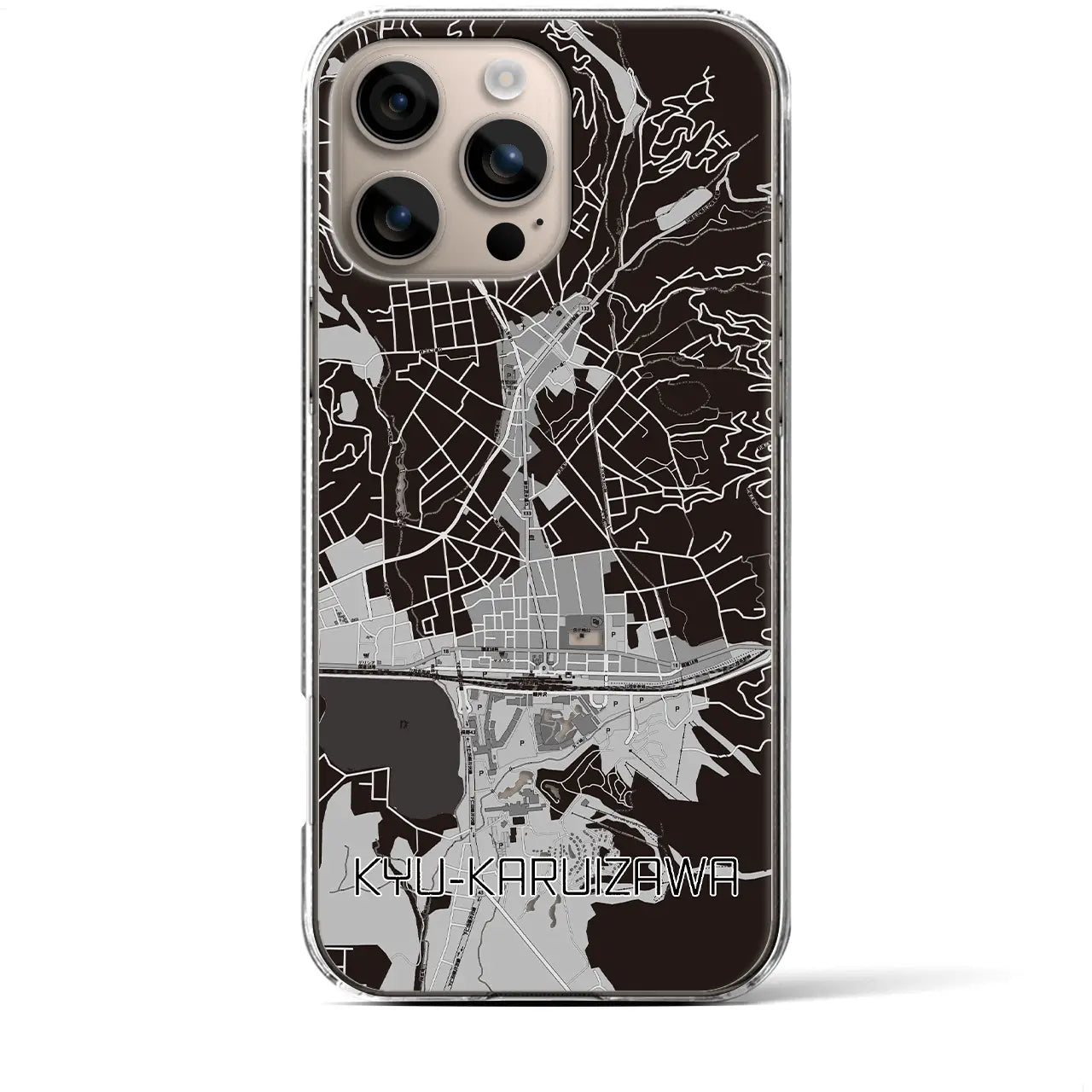 【旧軽井沢(長野県)】地図柄iPhoneケース(クリアタイプ)