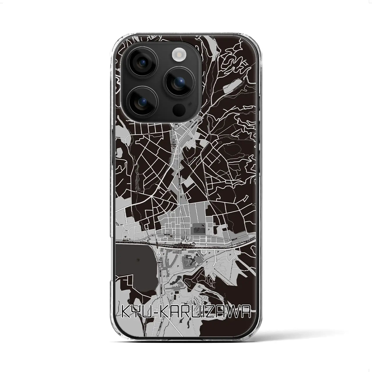 【旧軽井沢(長野県)】地図柄iPhoneケース(クリアタイプ)