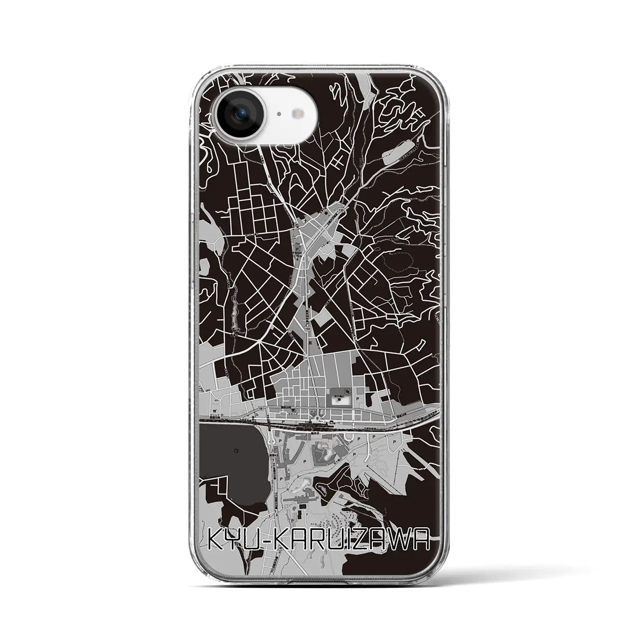 【旧軽井沢(長野県)】地図柄iPhoneケース(クリアタイプ)