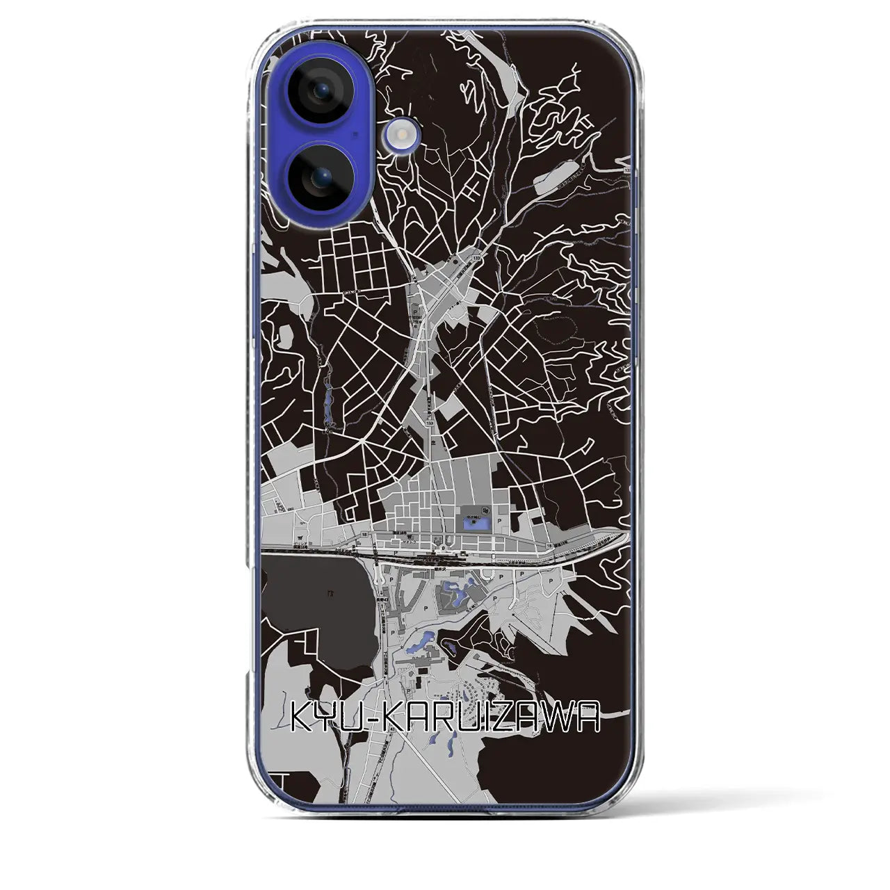 【旧軽井沢(長野県)】地図柄iPhoneケース(クリアタイプ)