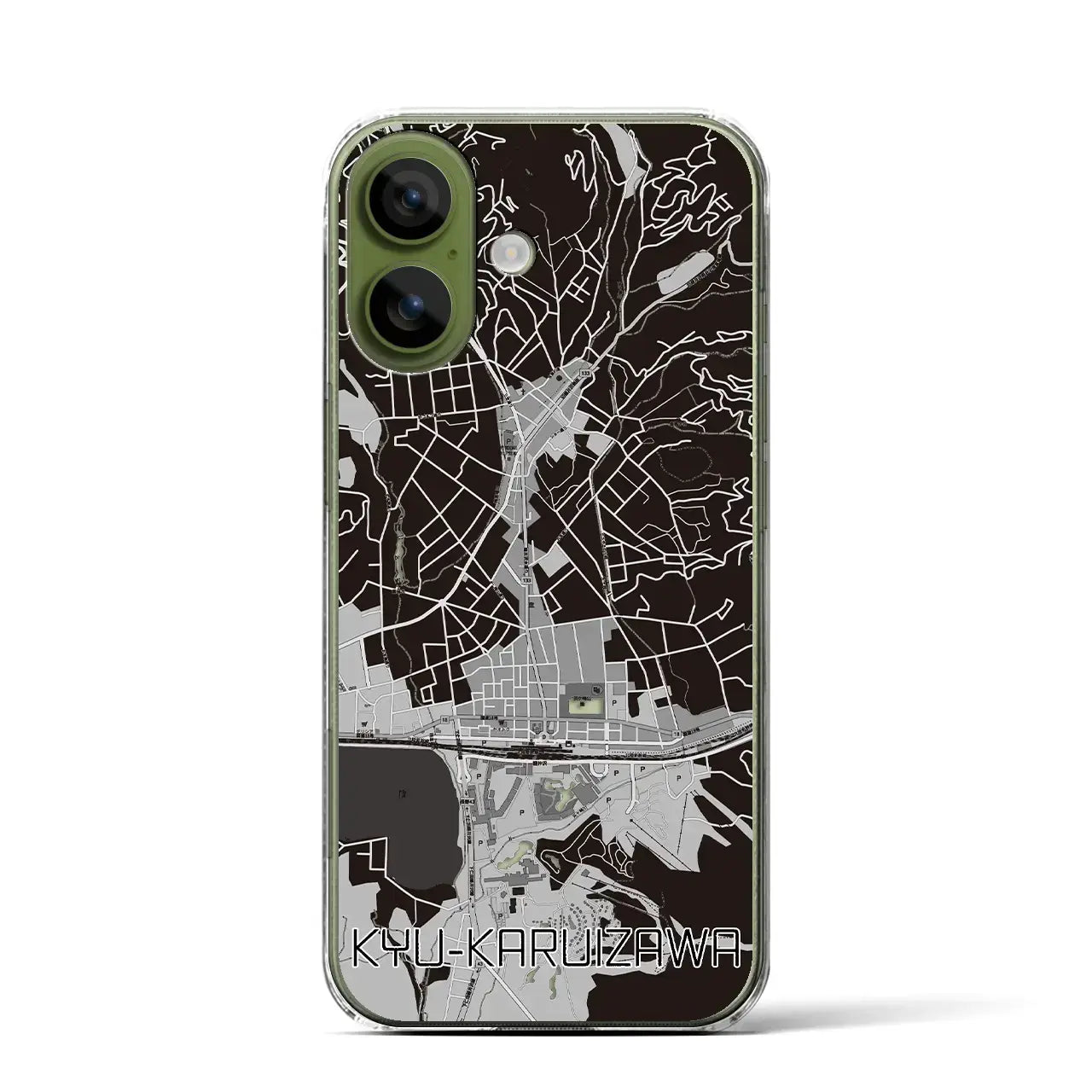 【旧軽井沢(長野県)】地図柄iPhoneケース(クリアタイプ)