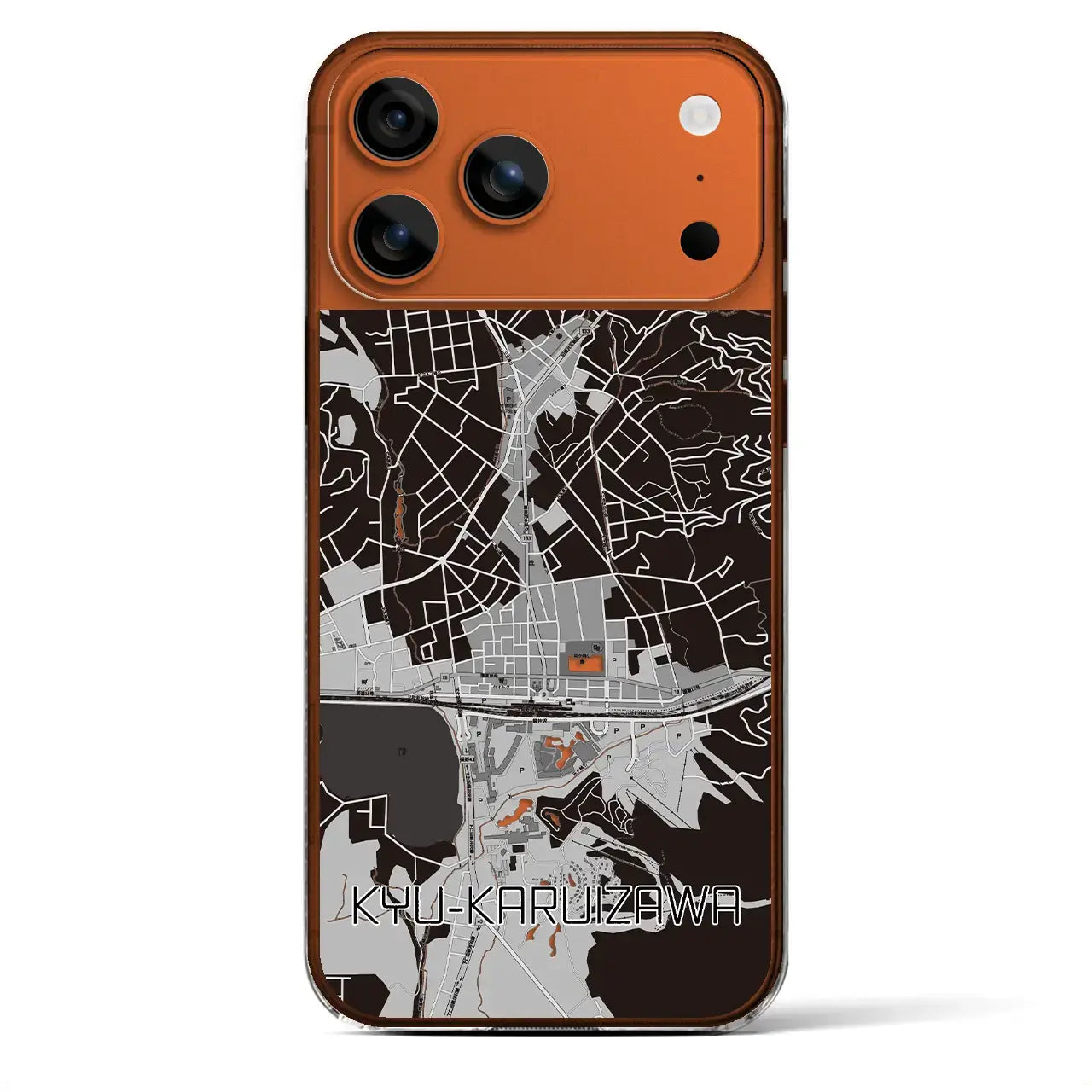 【旧軽井沢(長野県)】地図柄iPhoneケース(クリアタイプ)