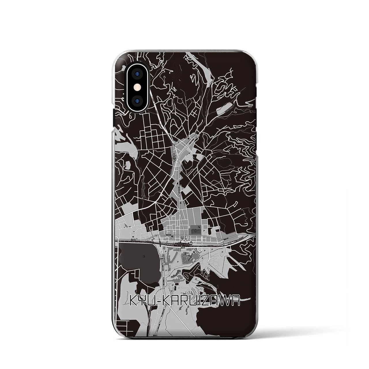 【旧軽井沢(長野県)】地図柄iPhoneケース(クリアタイプ)