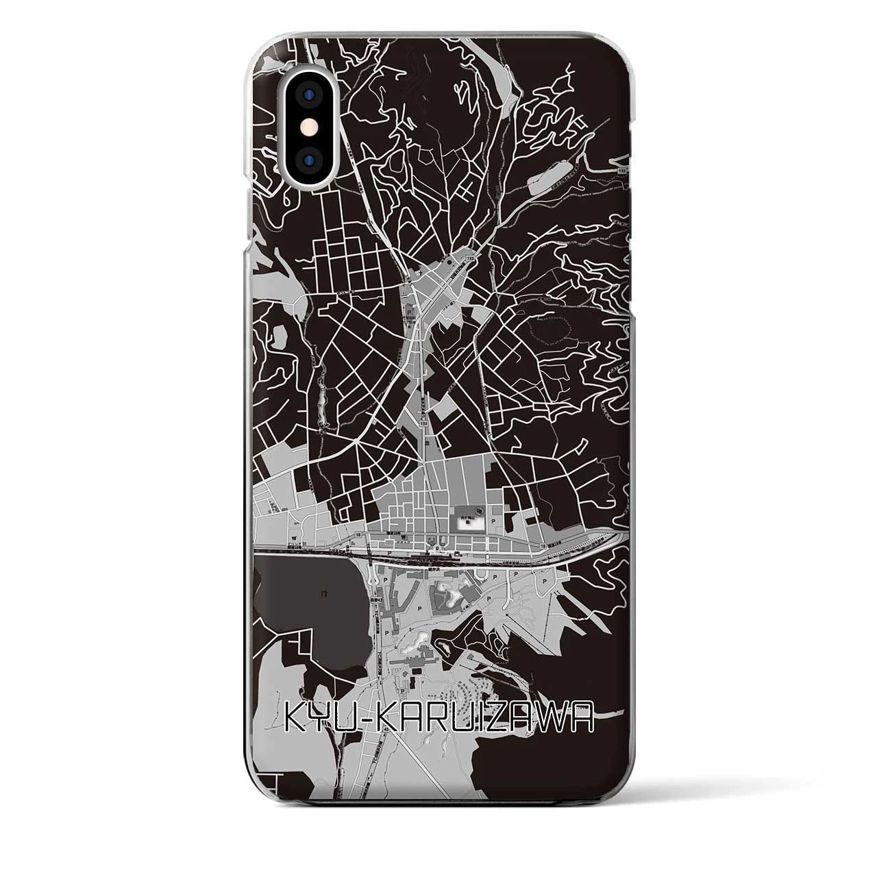 【旧軽井沢(長野県)】地図柄iPhoneケース(クリアタイプ)