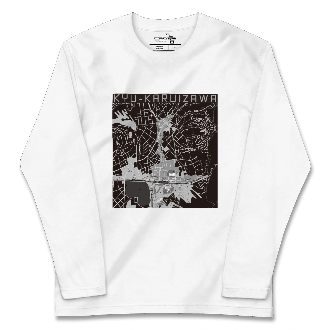 【旧軽井沢(長野県)】地図柄ロングスリーブTシャツ